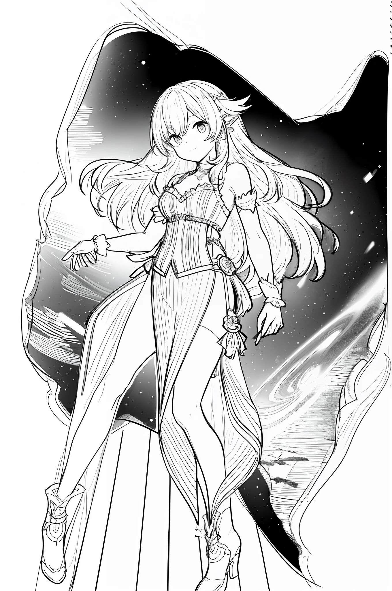 lineart, ((sketch))