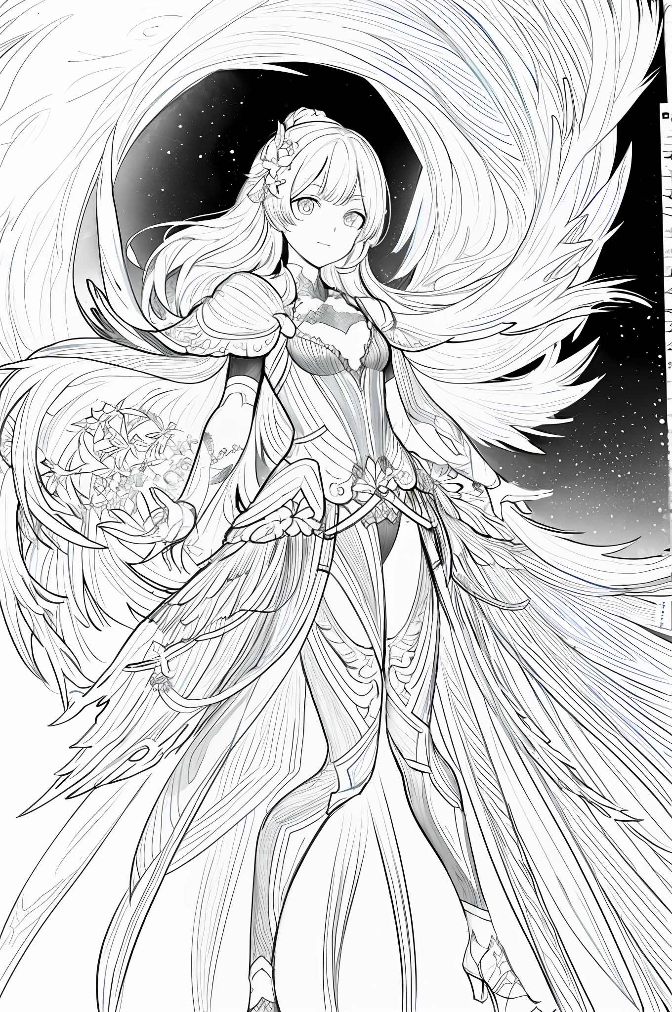 lineart, ((sketch))