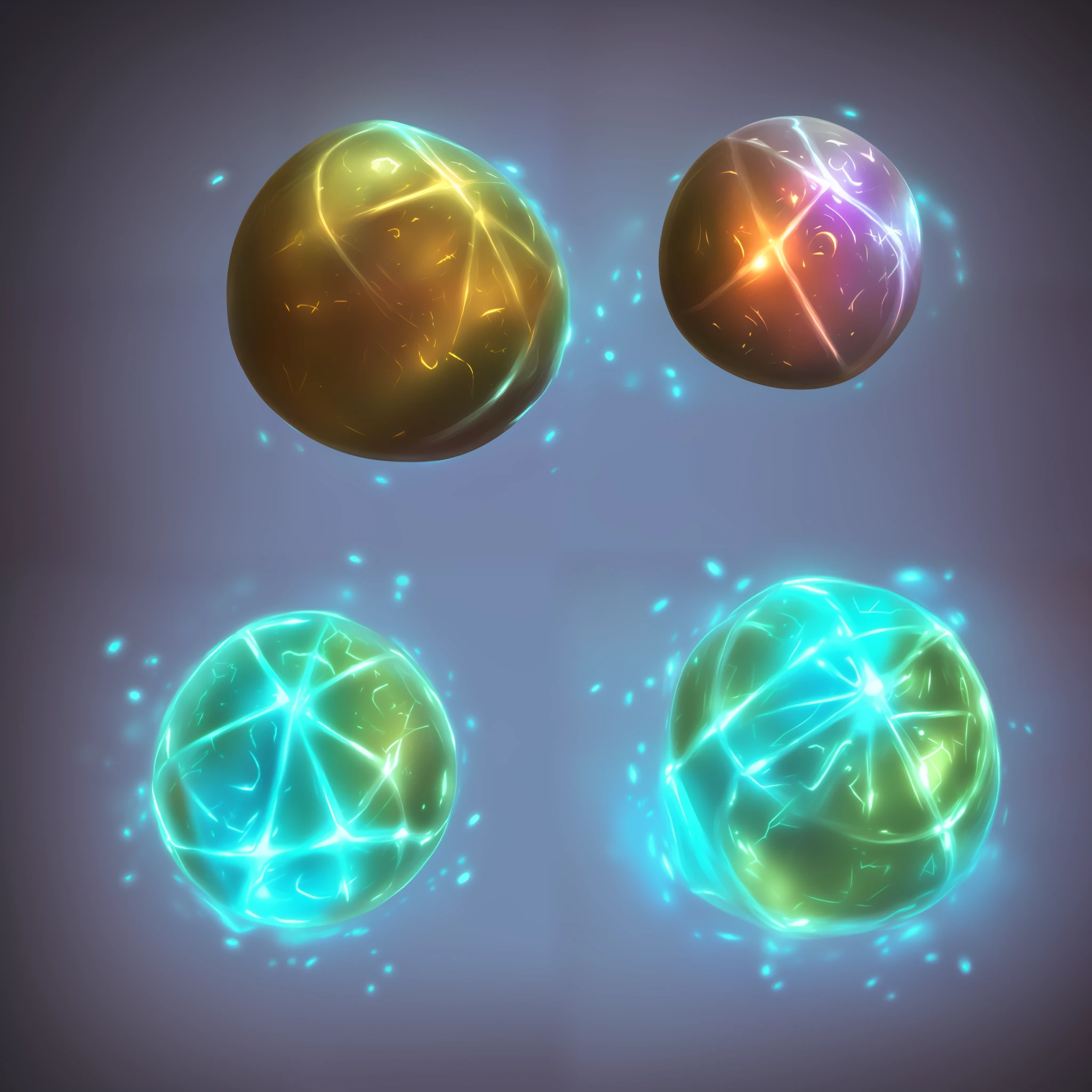 A glowing magic rune symbol, game art, 2d game art, front view