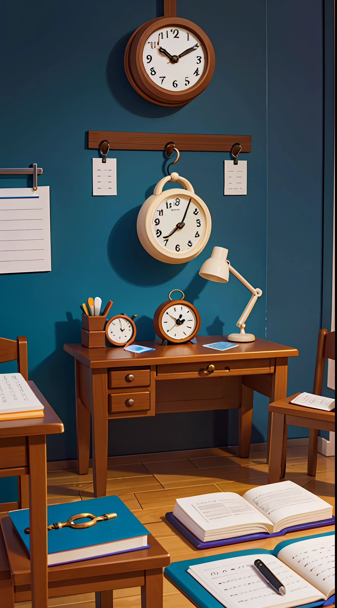 College entrance examination, hard work, clock, countdown, a student, desk, exam