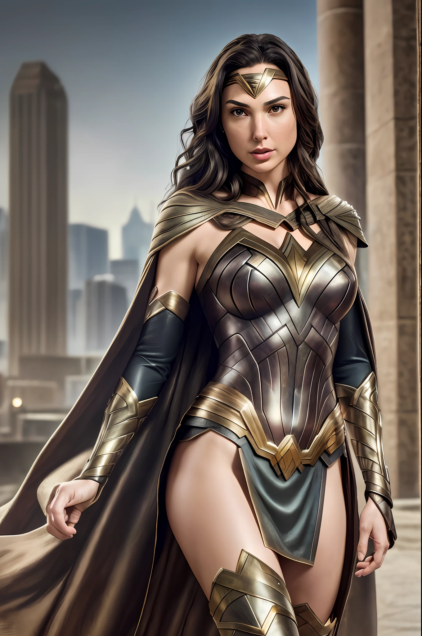 Gal Gadot as Amazon, full body, soft lighting, dynamic angle, realistic lighting, photo by Robert Adams, (natural skin texture, hyperrealism, soft light, sharp: 1.2), (intricate details: 1.12), hdr masterpiece, best quality, (highly detailed photo: 1.1), 8k, photorealistic, (SFW)