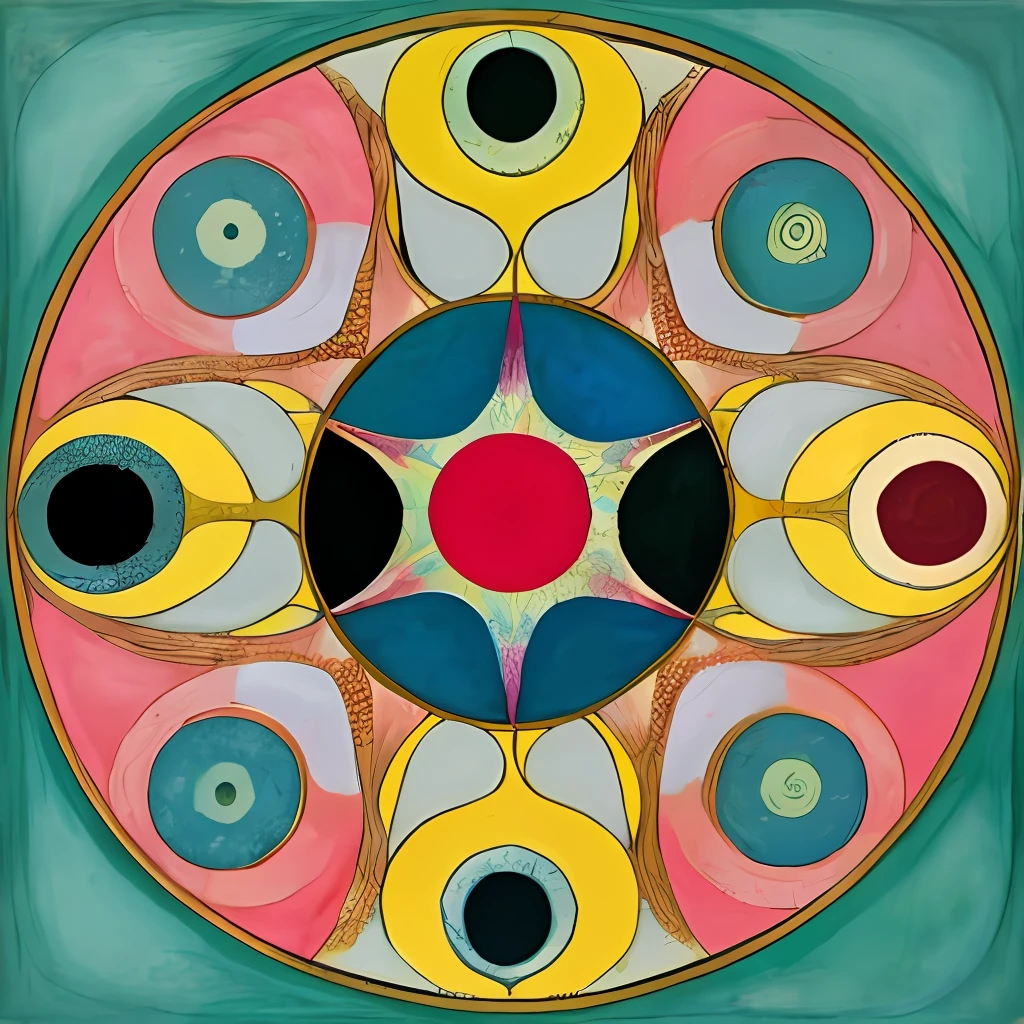 Colaki, surrealist, creator, Hilma af Klint style