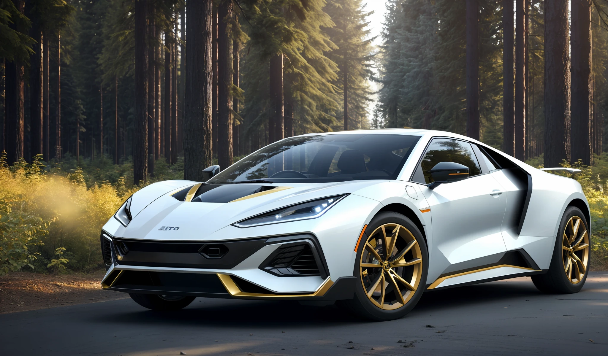aito SUV M9 through forest commercial photo, full of stars, white blue, golden hour, movie, 4k, volumetric lighting (good composition), (in frame), centered, 8k, 4k, detailed, attractive, beautiful, impressive, realistic, realistic, cinematic composition, volumetric lighting, high resolution, vivid, detailed, stunning, professional, realistic, clear, perfect, dslr, 4k, 8k, 16k, 1024, 2048, 4096, detailed , sharp, best quality, high quality, high resolution, ridiculous Pure picture 2023 futuristic style electric car Sleek model The right proportion Car occupies 4/1 picture Transformers Super Car Artificial intelligence