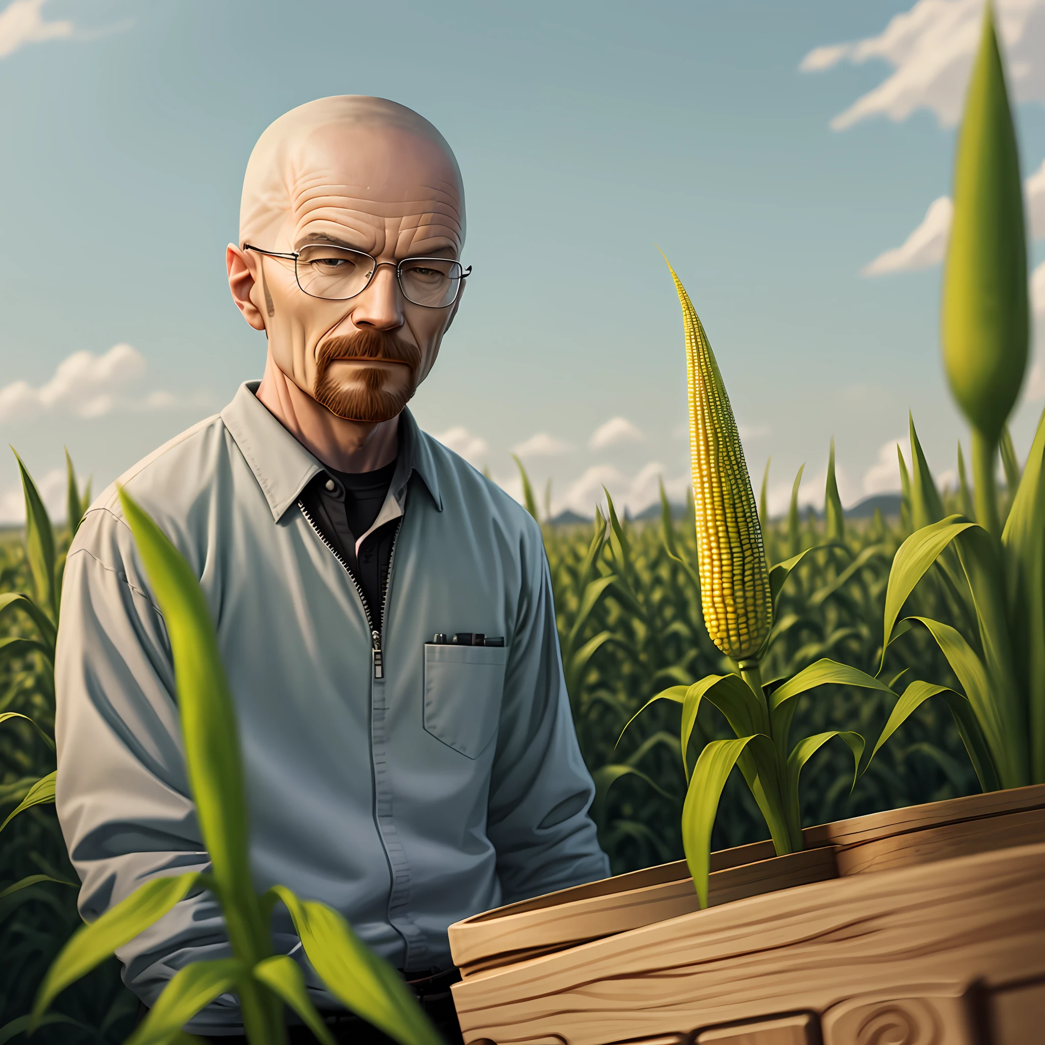 Walter White growing corn