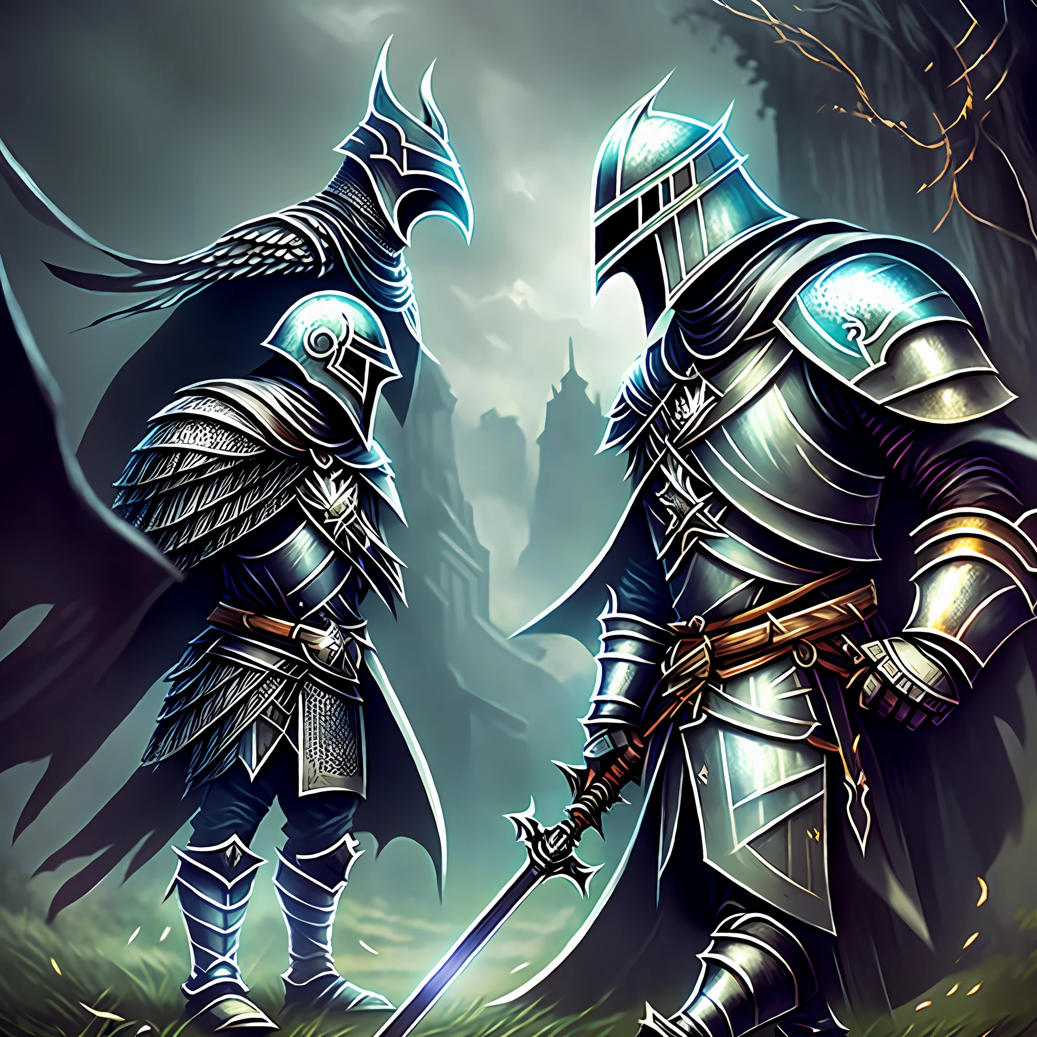 arafed knight sitting on the ground with a sword and a bird in the background, anthropomorphic raven knight, fallen knight, avian warrior, artorias, the dark souls knight, medieval fantasy illustration, dark souls art, dark souls art style, knight, dark souls inspired, dark souls knight, teutonic knight, medieval holy crusader knight, ultra brightness, cinematic lighting