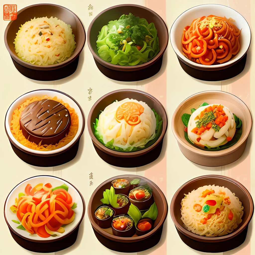 logo Rarity's Mama's Gourmet Kitchen Chinese Characters 72-96 One or two represent food with warm colors such as orange red or brown green