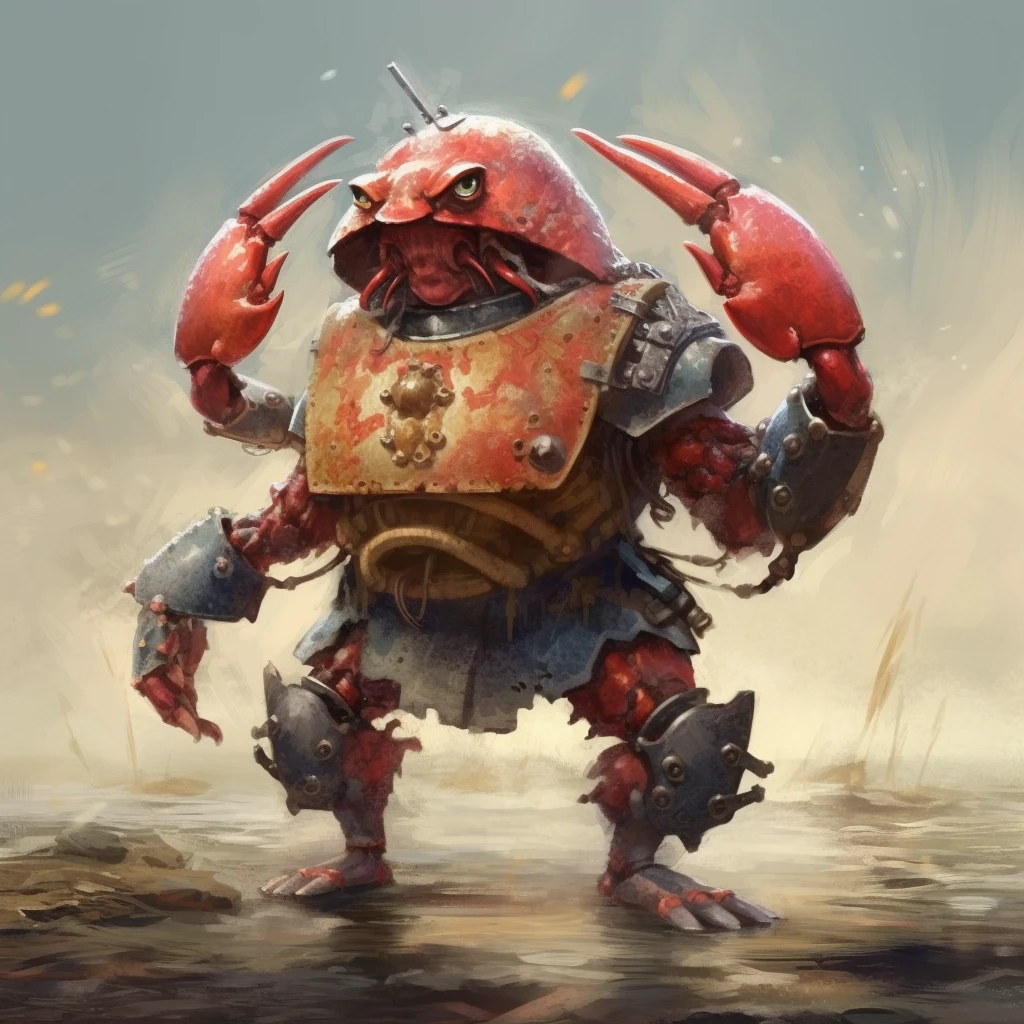 Crab man, shrimp soldier crab general