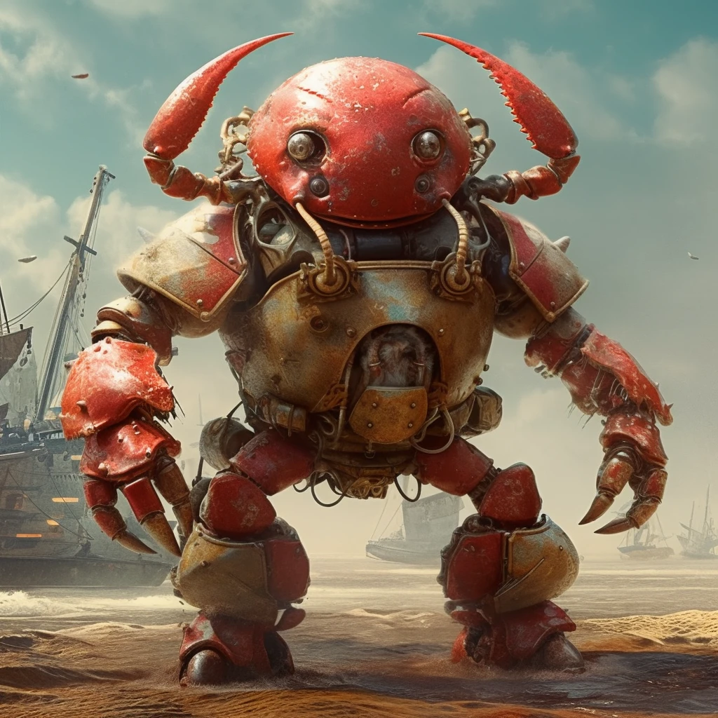 Crab man, shrimp soldier crab general