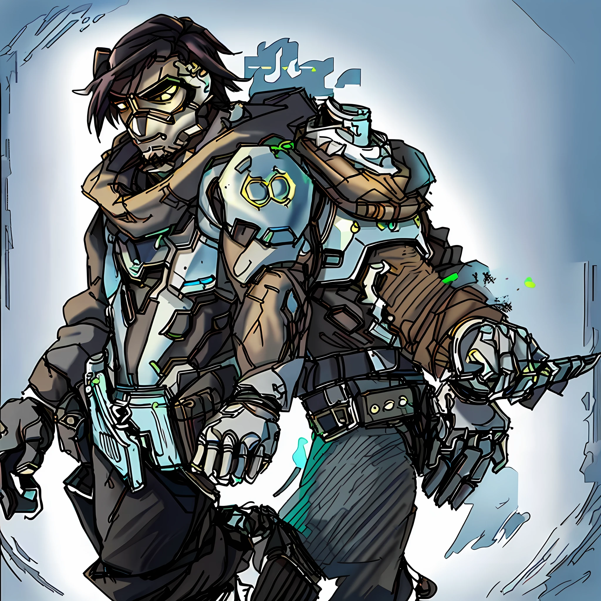 New Overwatch Character, Mix of Cowboy and Futuristic Ninja