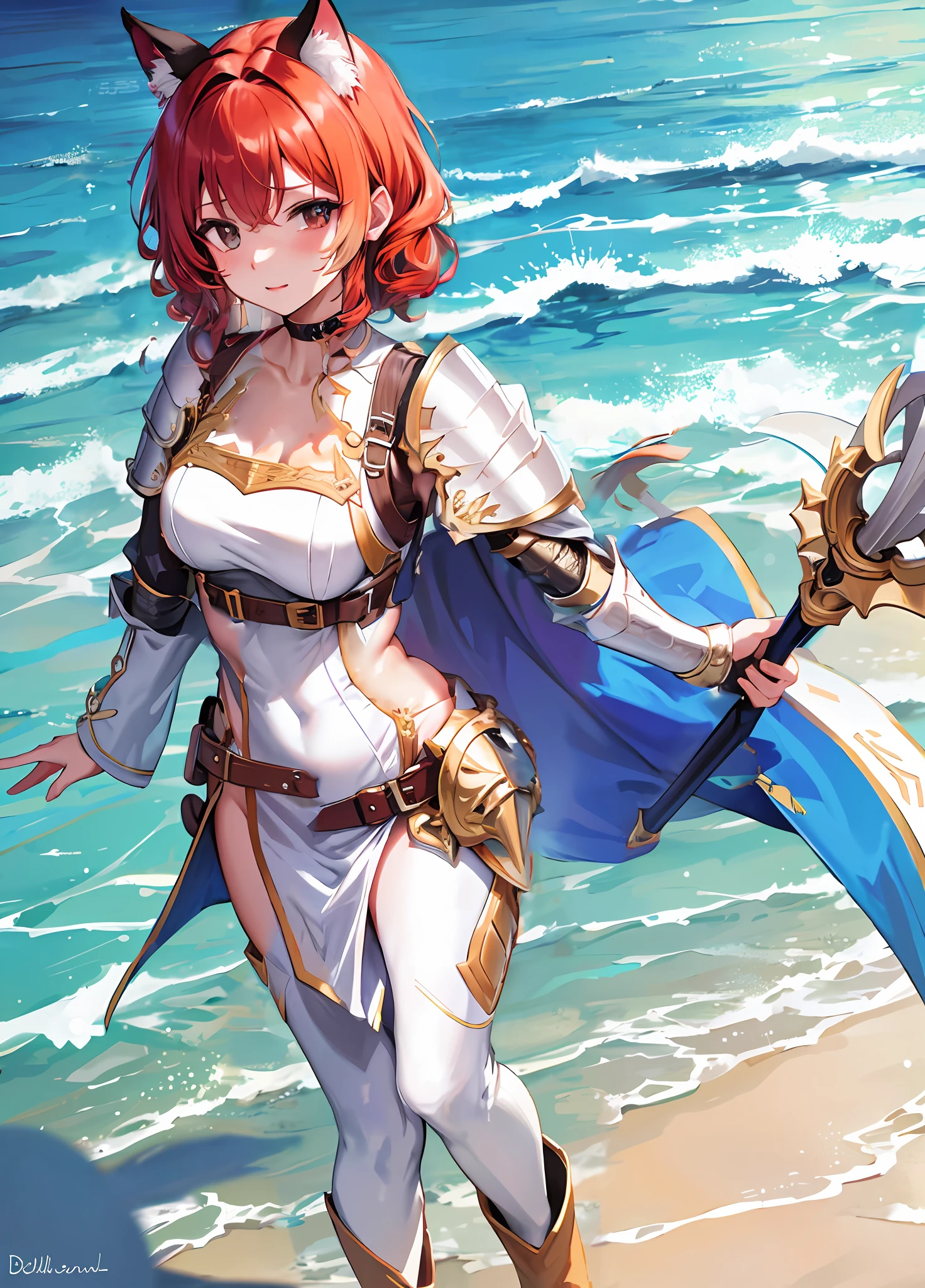 round golden-white shield