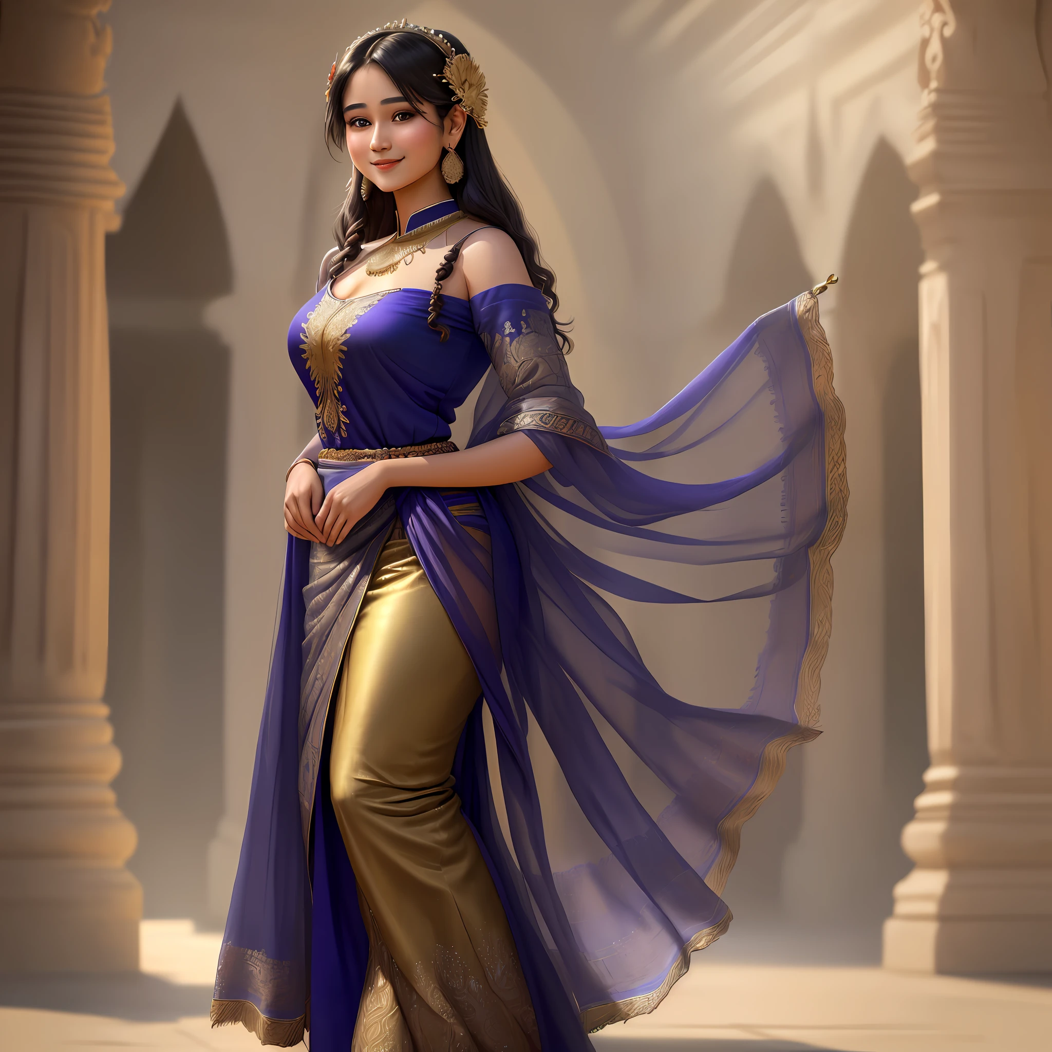 ((realistic:1.5)),((best quality)), ((masterpiece)),((detailed)), (1girl), {a beautiful female wearing a Sari}, (upper body:1.3),(Myanmar 20 year old girl sexy Ultra HD myanmar dress full body (1 girl) 4k 8k wallpaper hight resolution) beast beautiful smile (loung hair) best quality