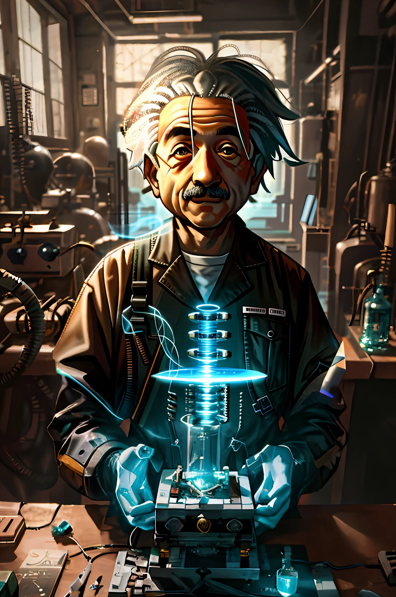 Albert Einstein face, Albert Einstein hairstyle