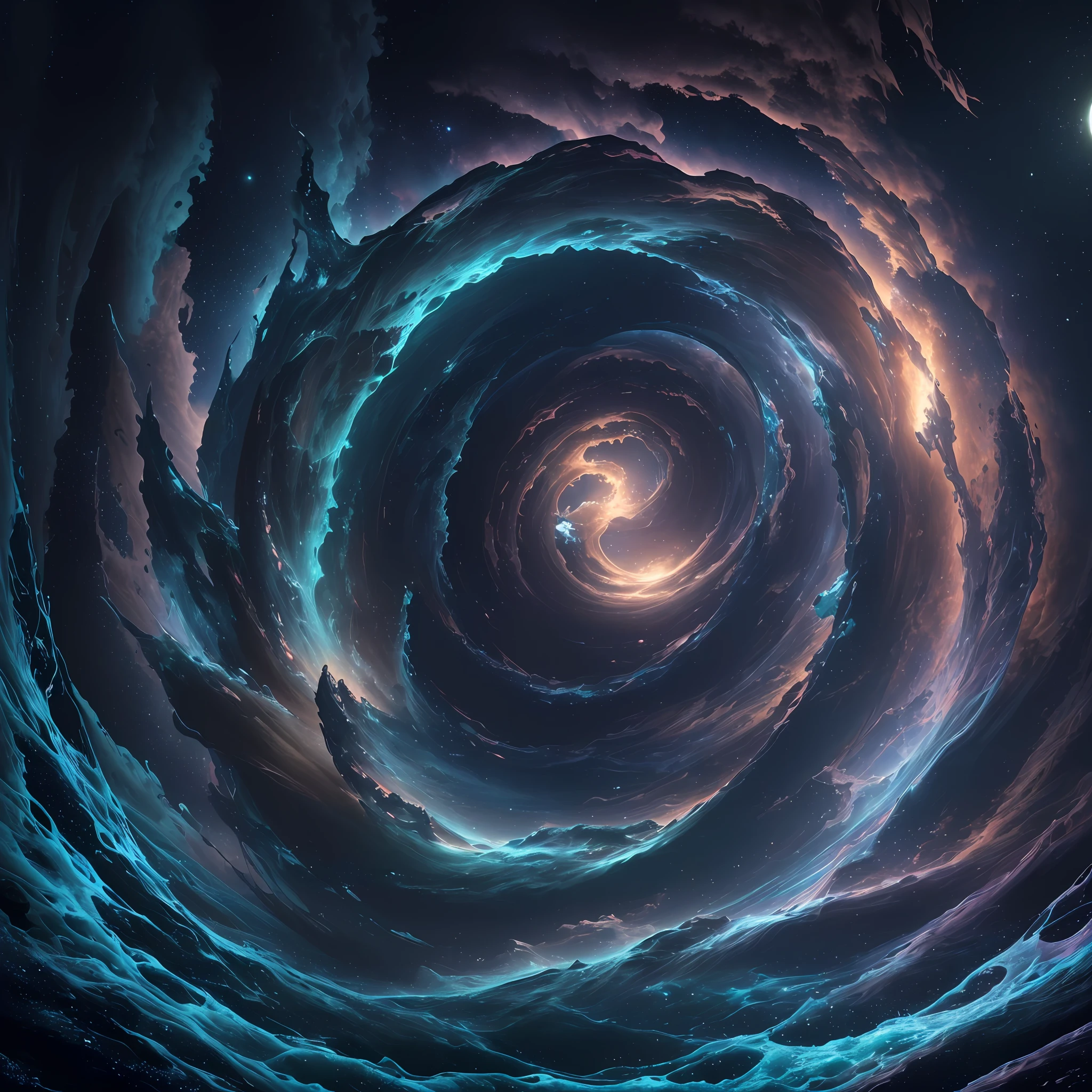 (8k, RAW photo, best quality, masterpiece:1.2), (realistic, photo-realistic:1.37), octane rendering, ultra high res, ultra-detailed, professional lighting, photon mapping, radiosity, physics-based rendering, ue5, (best quality, masterpiece) cosmic creature, gigantic, sea, seabed, currents, thorns