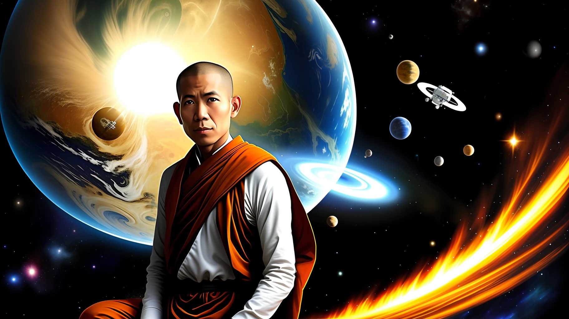 Monk in space
