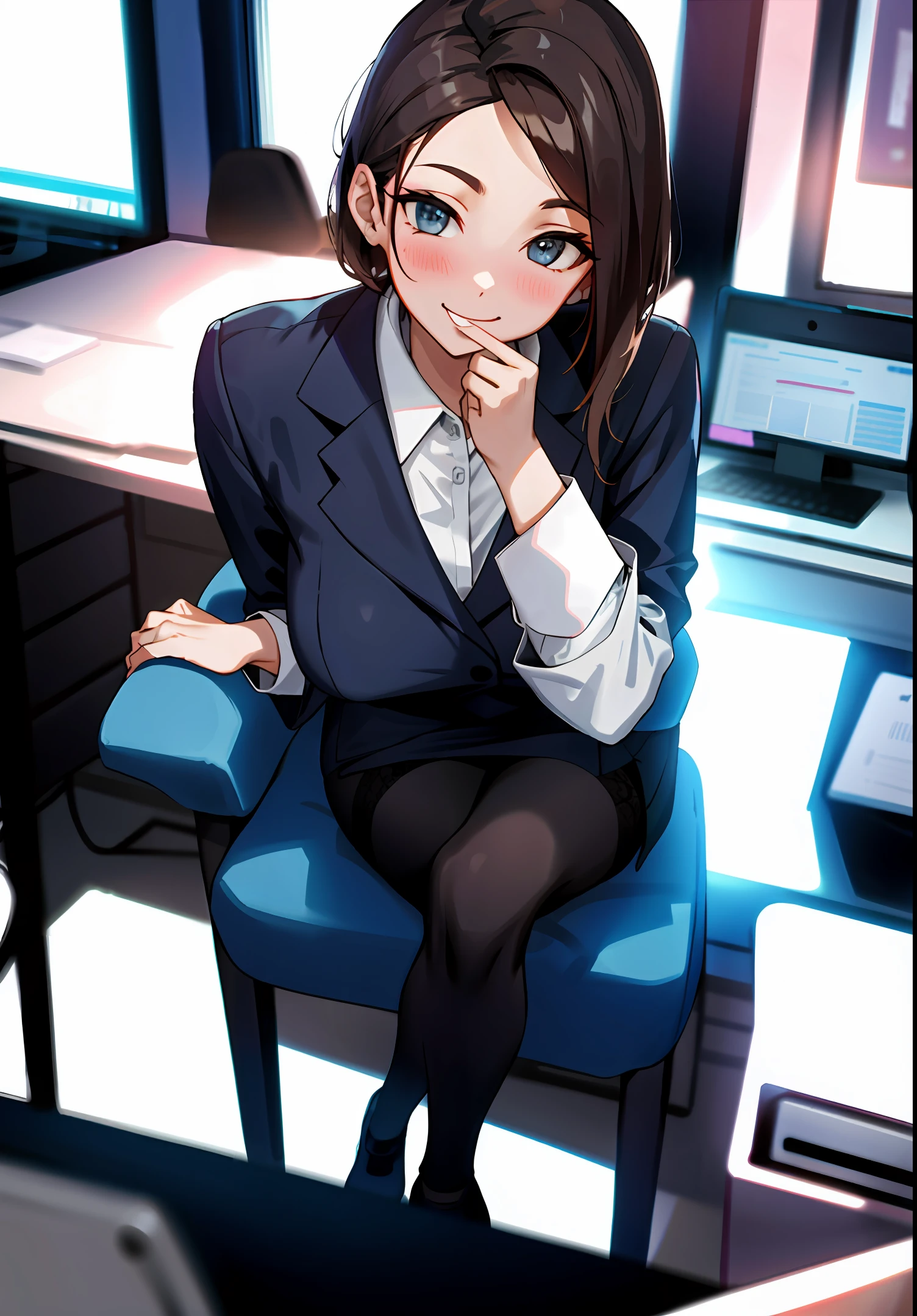 Office lady in stockings, photo quality
