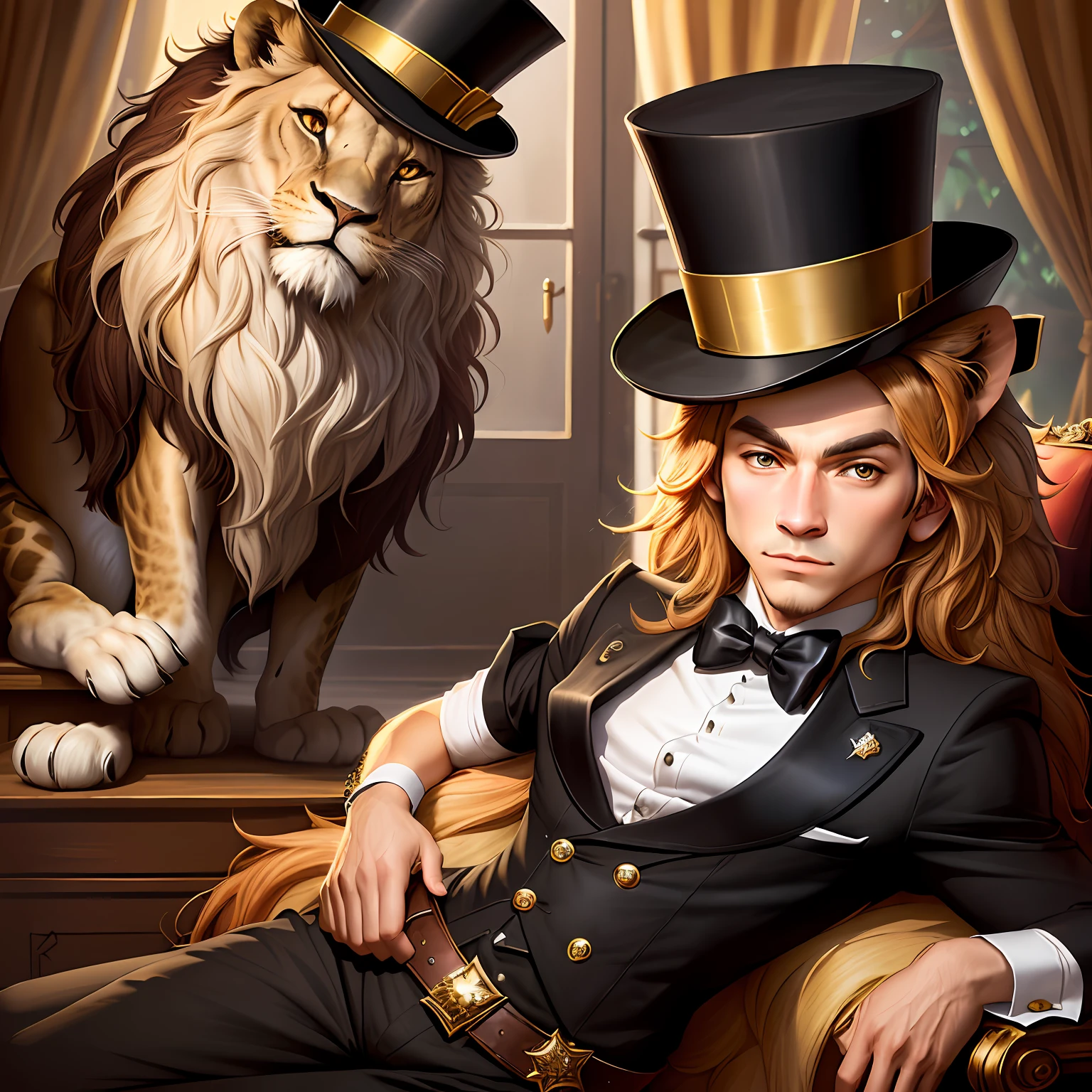 Smolk's lion and top hat