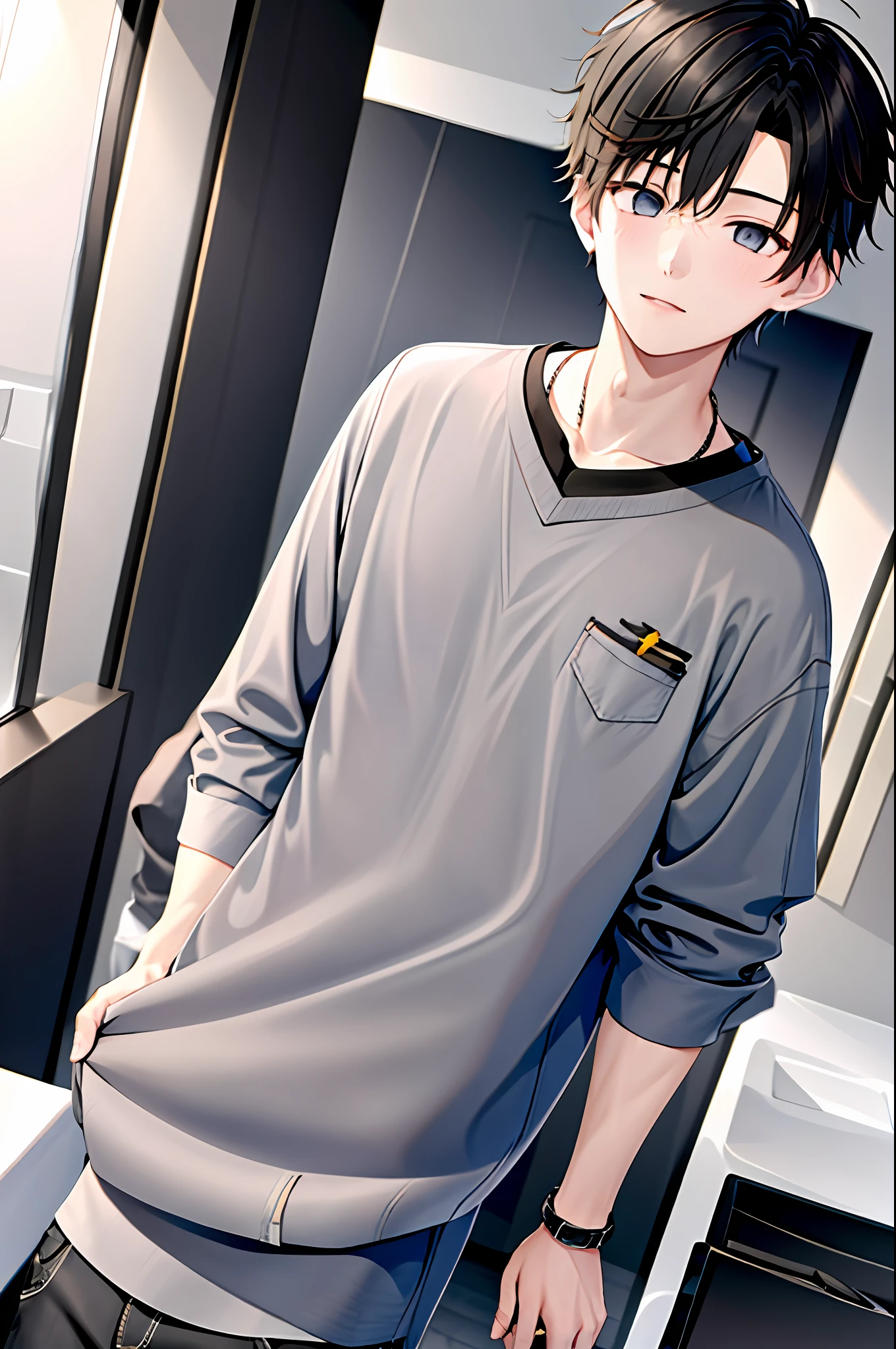 1 Boy Grey Shirt