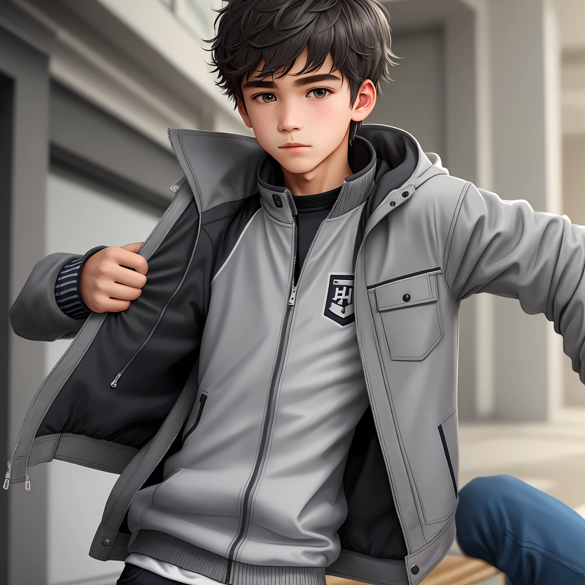 Boys' gray jacket