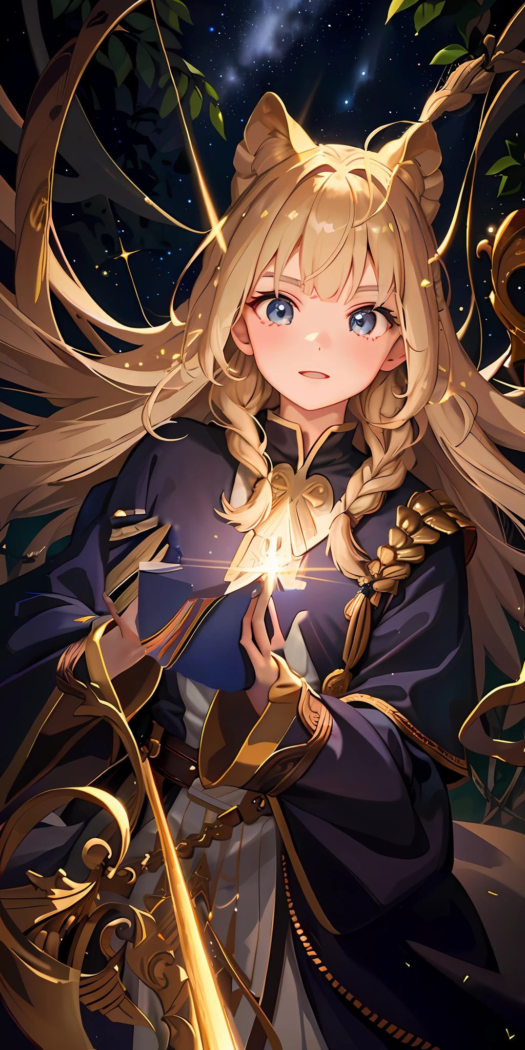 White long-haired anime girl holding a book, portrait knight of zodiac girl, detailed key anime art, long-haired white-haired anime girl, detailed digital anime art, key anime art, high detail official artwork, zero zen art, alchemist girl, marin kitagawa fan art, marissa kiriba, digital anime illustration, portrait of a female mage, popular on ArtStation pixiv