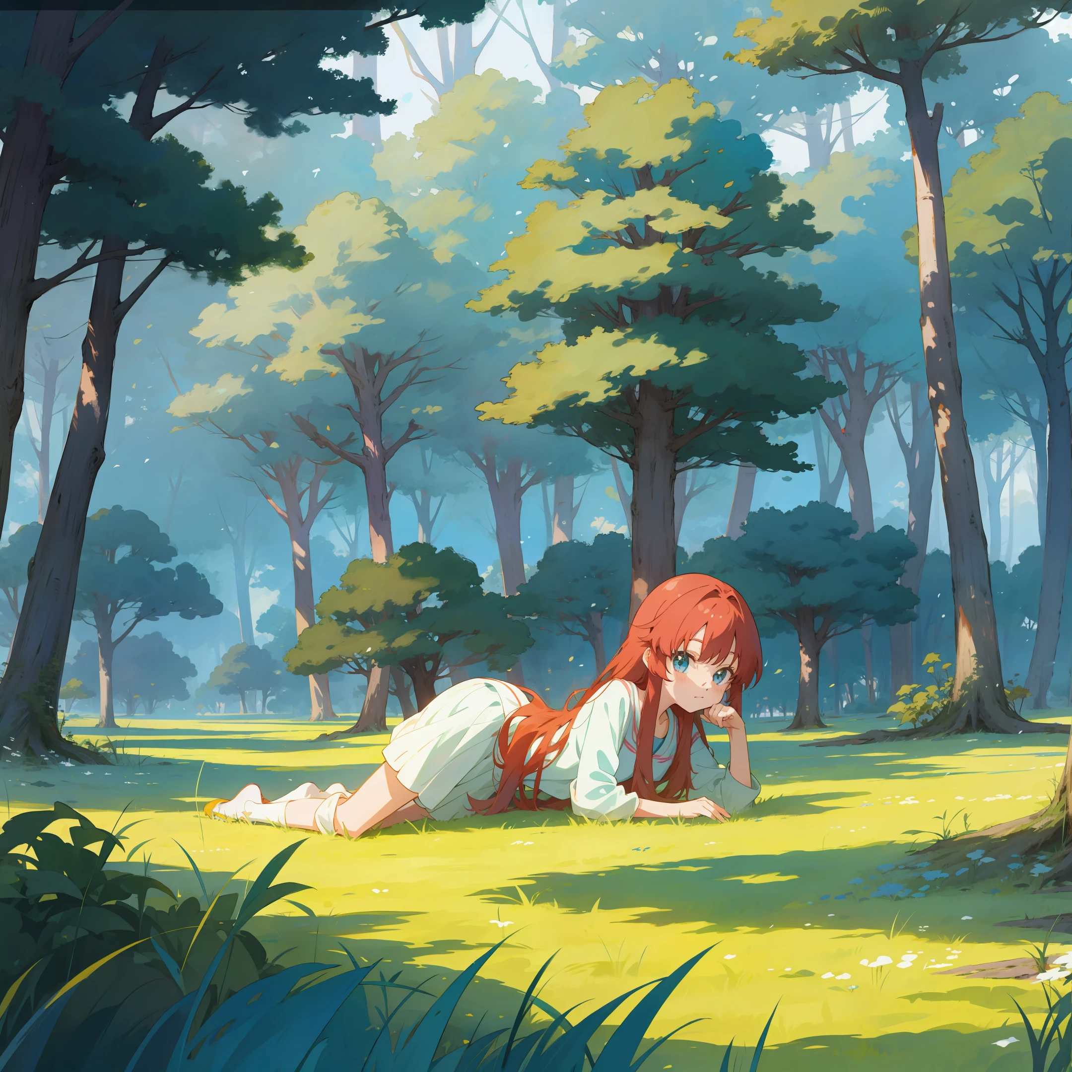 Forest meadow, anime style