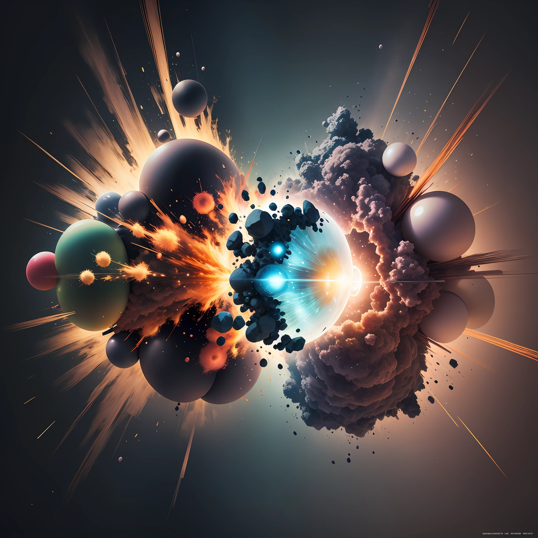 realistic images of a collision of atoms