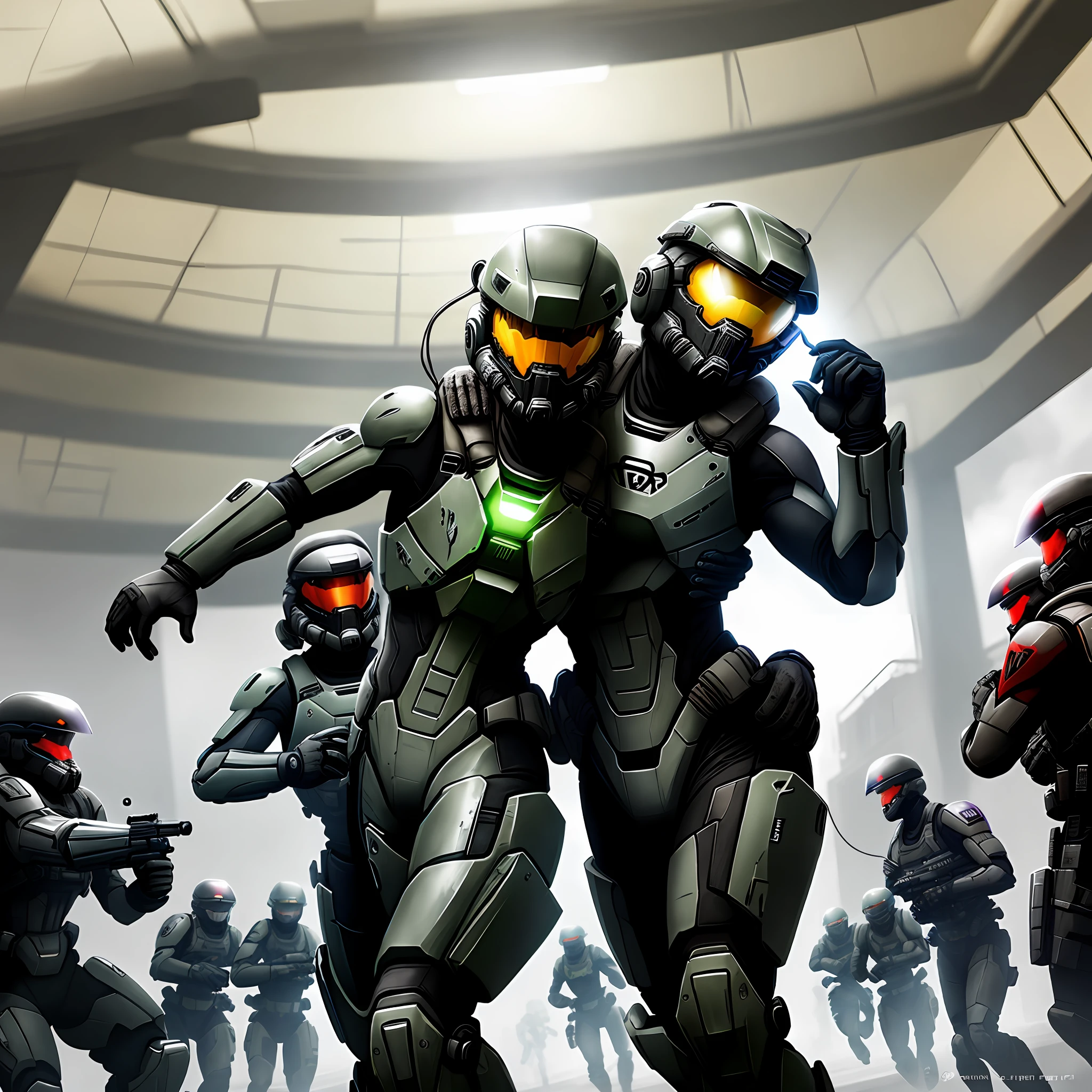 Halo odst fighting zombies