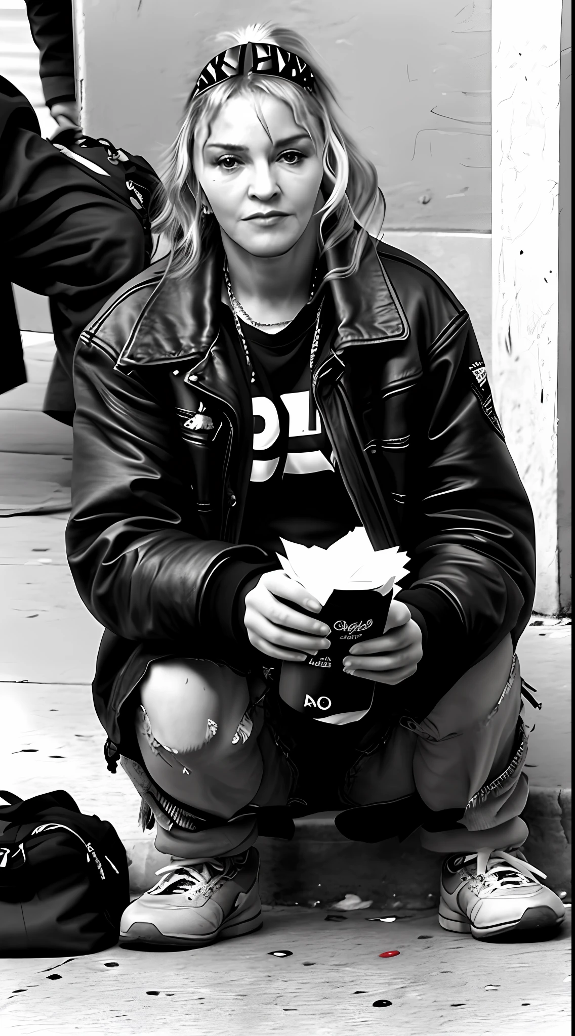 madonna as a homeless citizen