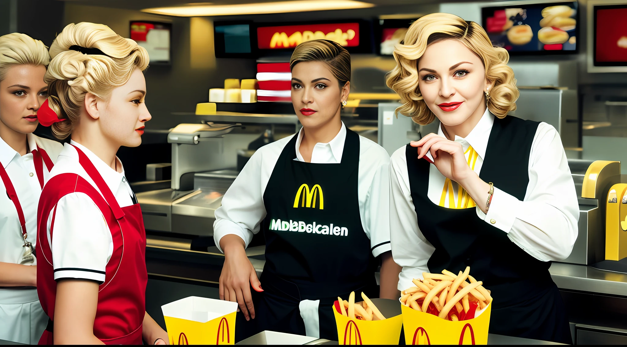 madonna working at the mcdonalds
