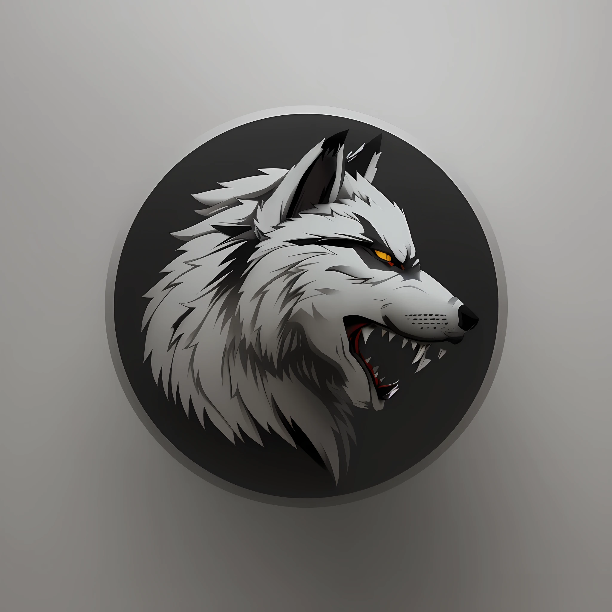 a black and white wolf head with open mouth, alpha wolf head, wolf head, white wolf, a white wolf, dire wolf, mascot illustration, great wolf, wolf in hell, portrait of a wolf head, anthro wolf face, dark grey wolf, angry high moral sexy werewolf, half wolf, logo without text, wolp, wolf, wolves
