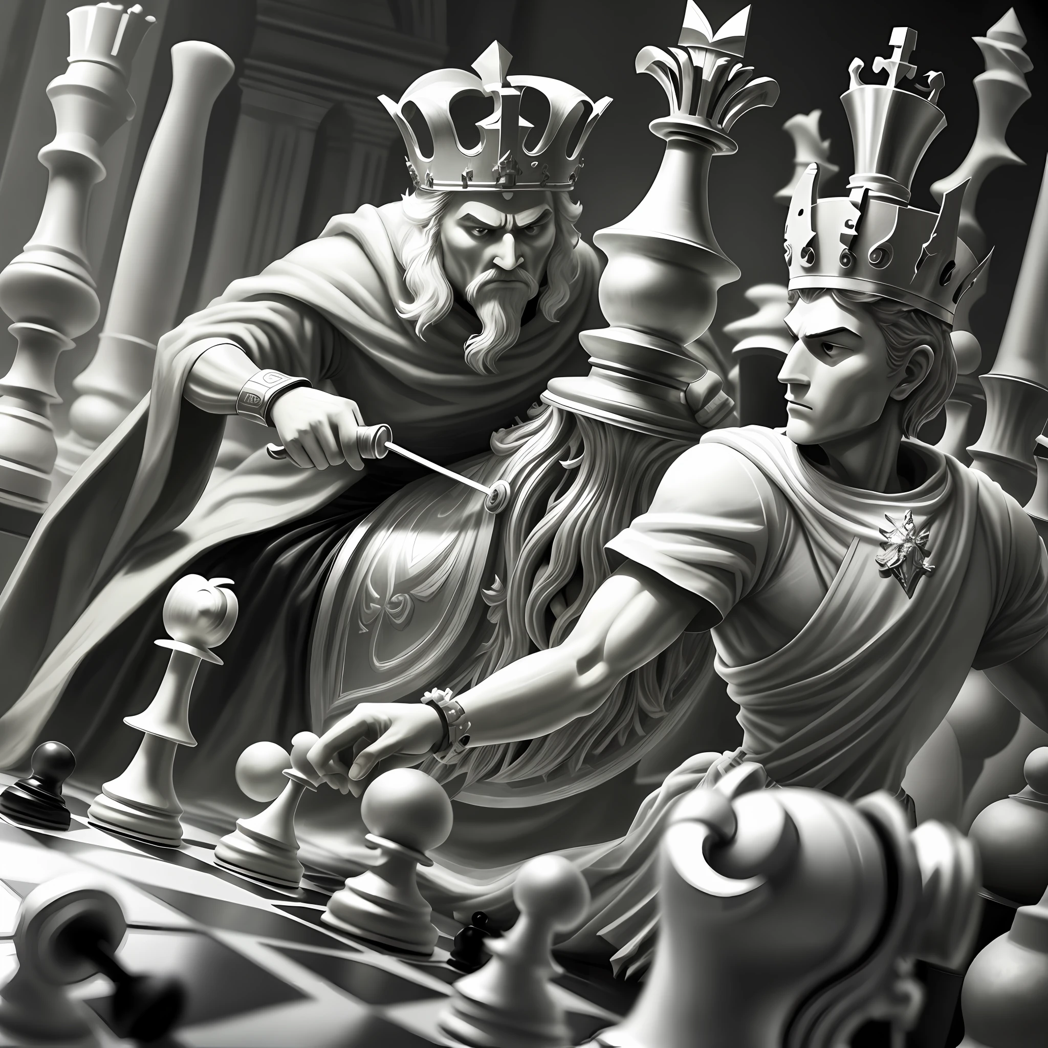 Chess, attacking the king