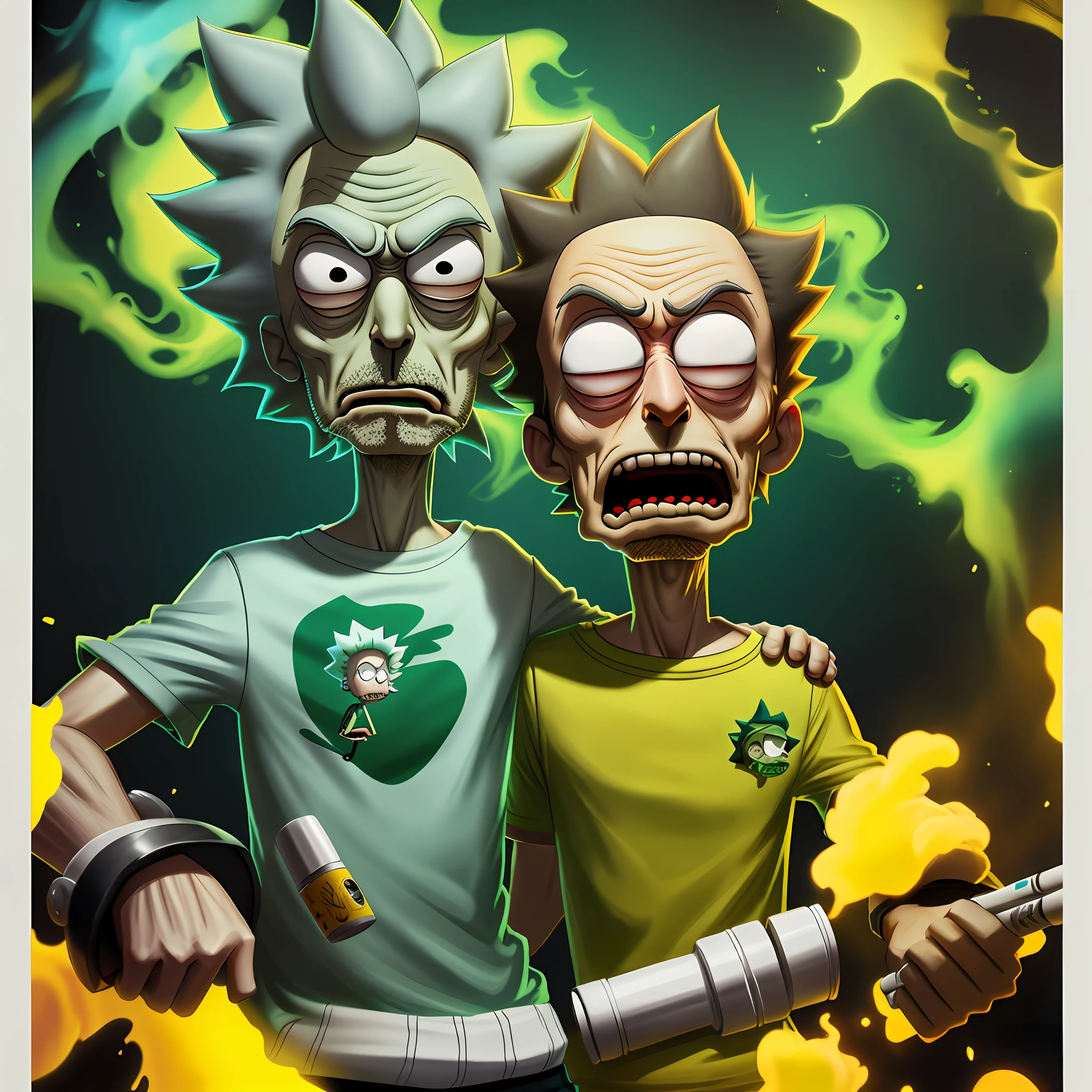Rick de rick and morty fumando