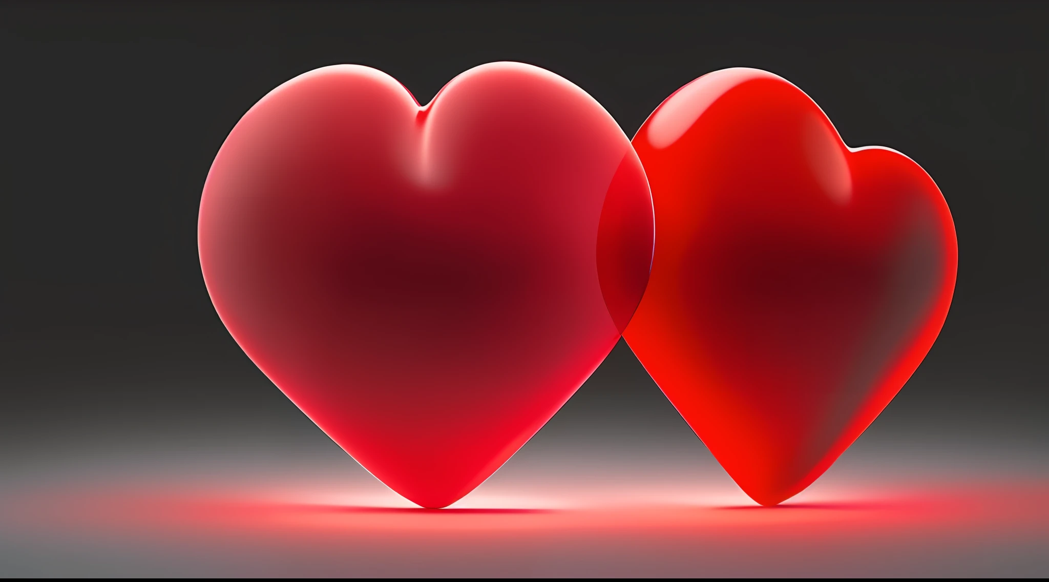 (masterpiece, best quality),a beautiful 3D heart in red color, perfect lighting, black background.