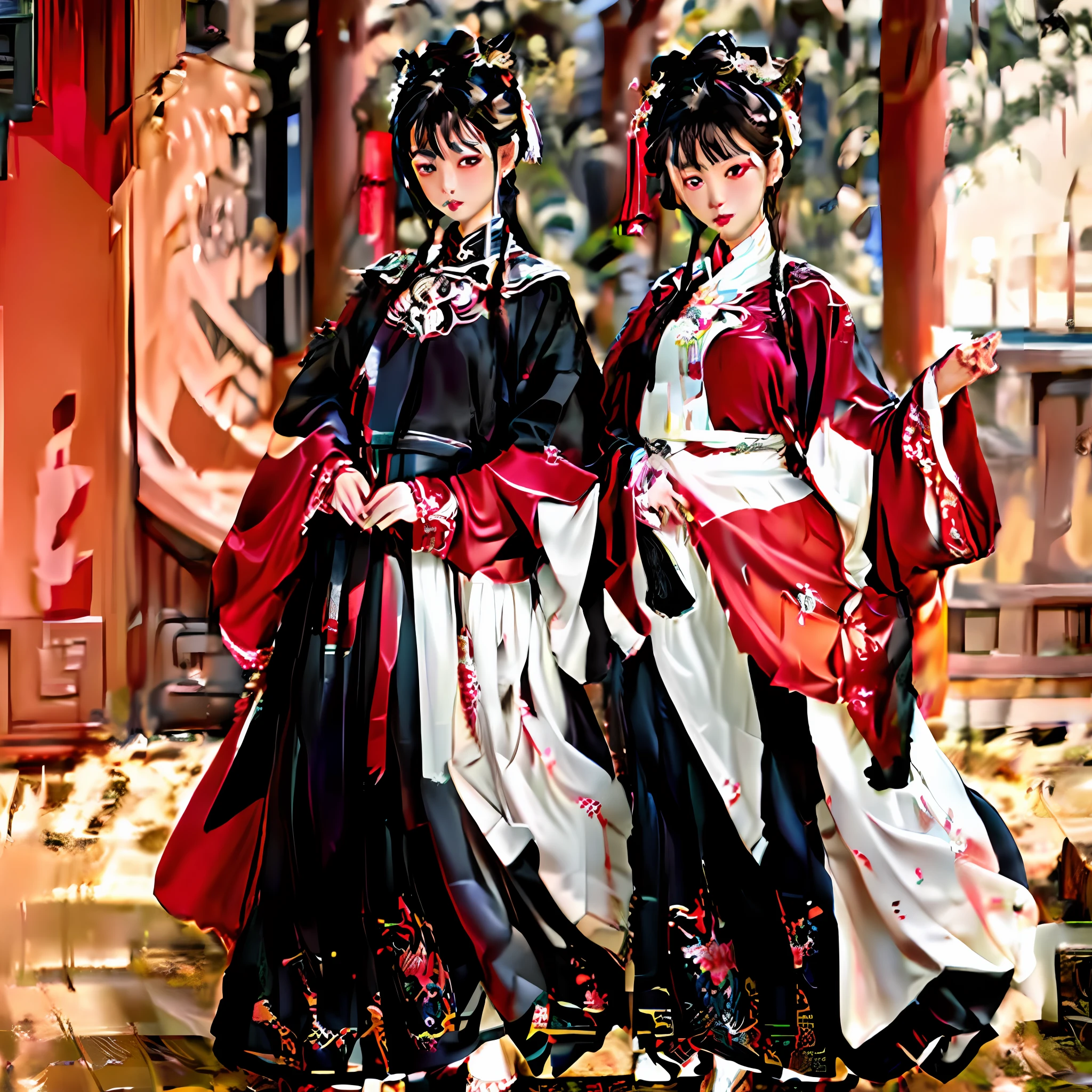 Chinese Xiuxian style, beauty, delicate facial features, straight facial features, red eyes, white hair, big breasts, Xiuxian clothing, belly pocket, half-off clothes, being back-entered, creampie, leakage, seduction,, full body photos, detailed details, highly refined defined details, ultra-high definition, volumetric light, single
