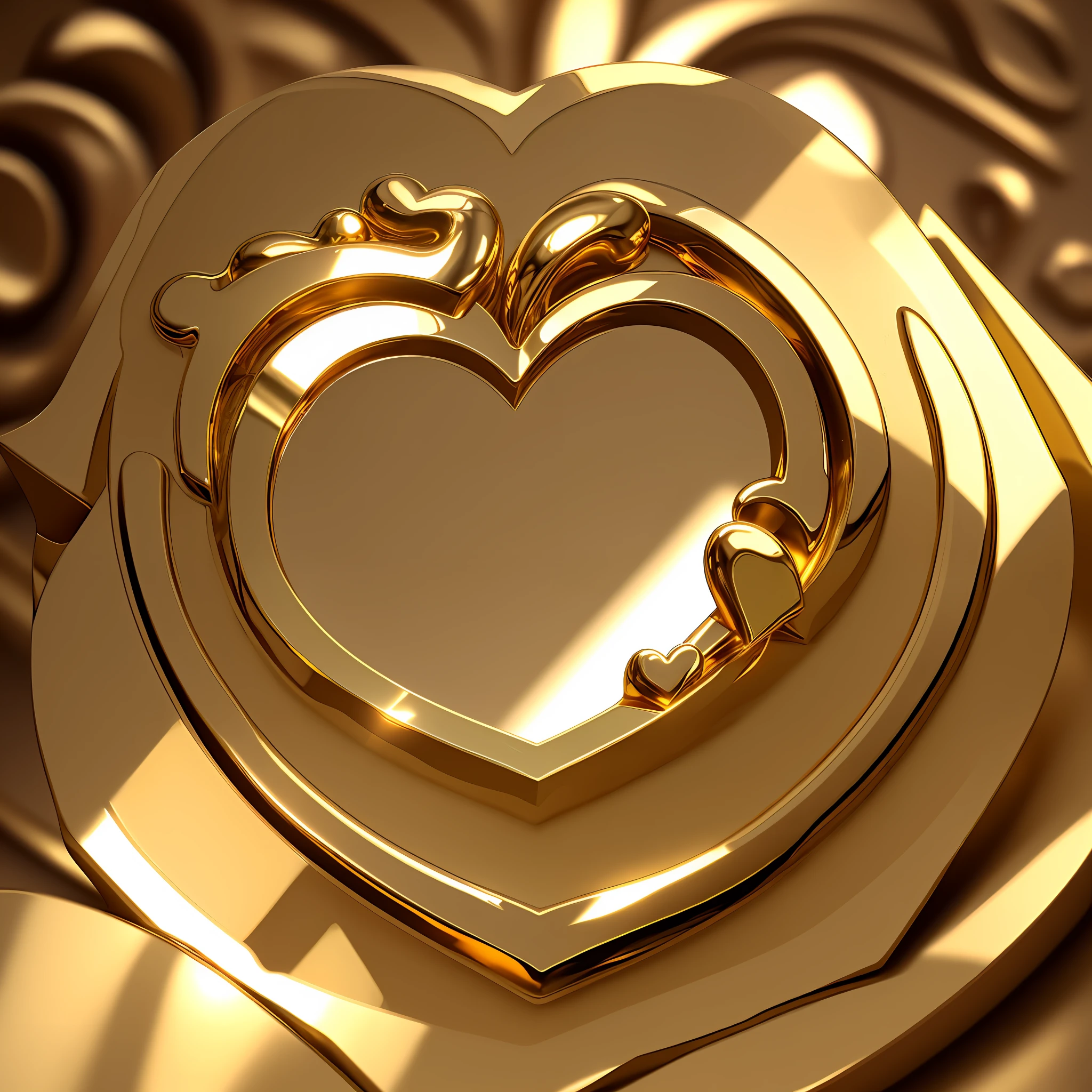 Heart 3d gold