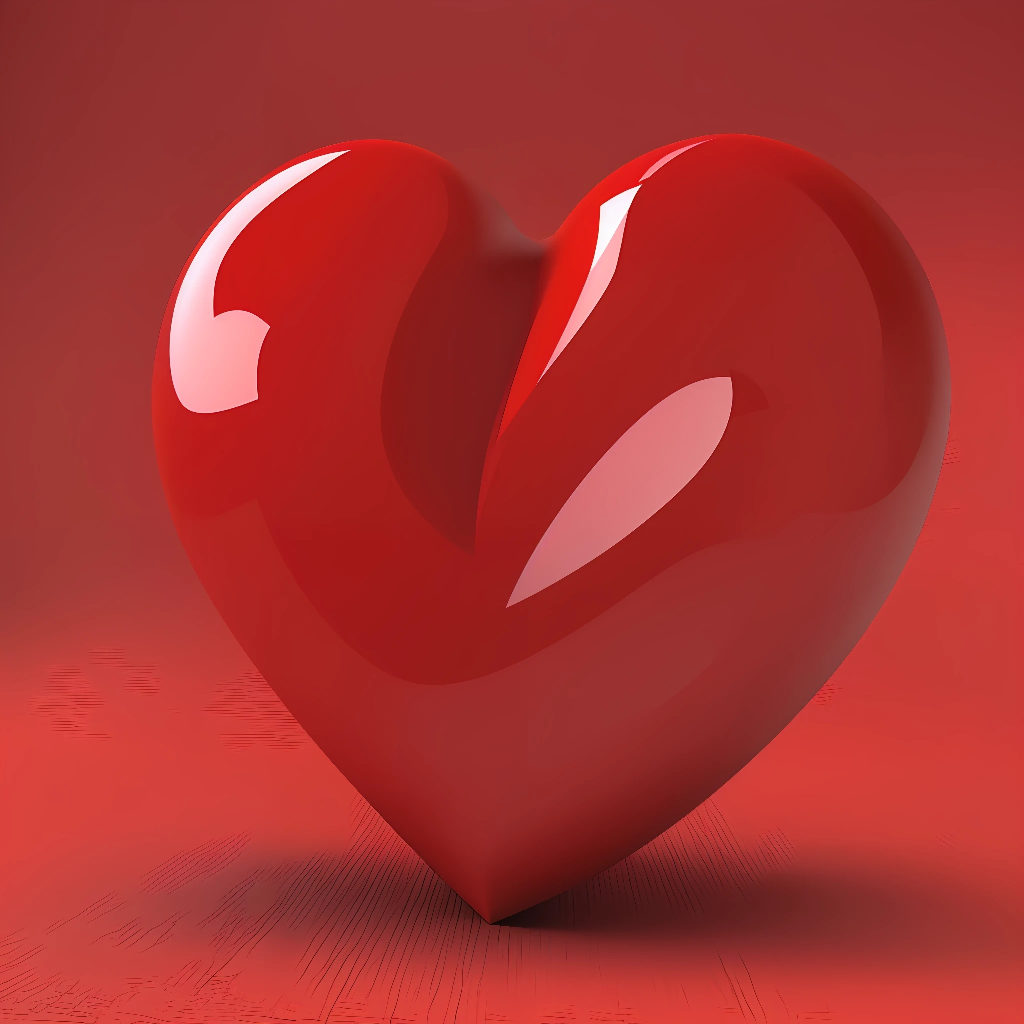 Red 3D heart