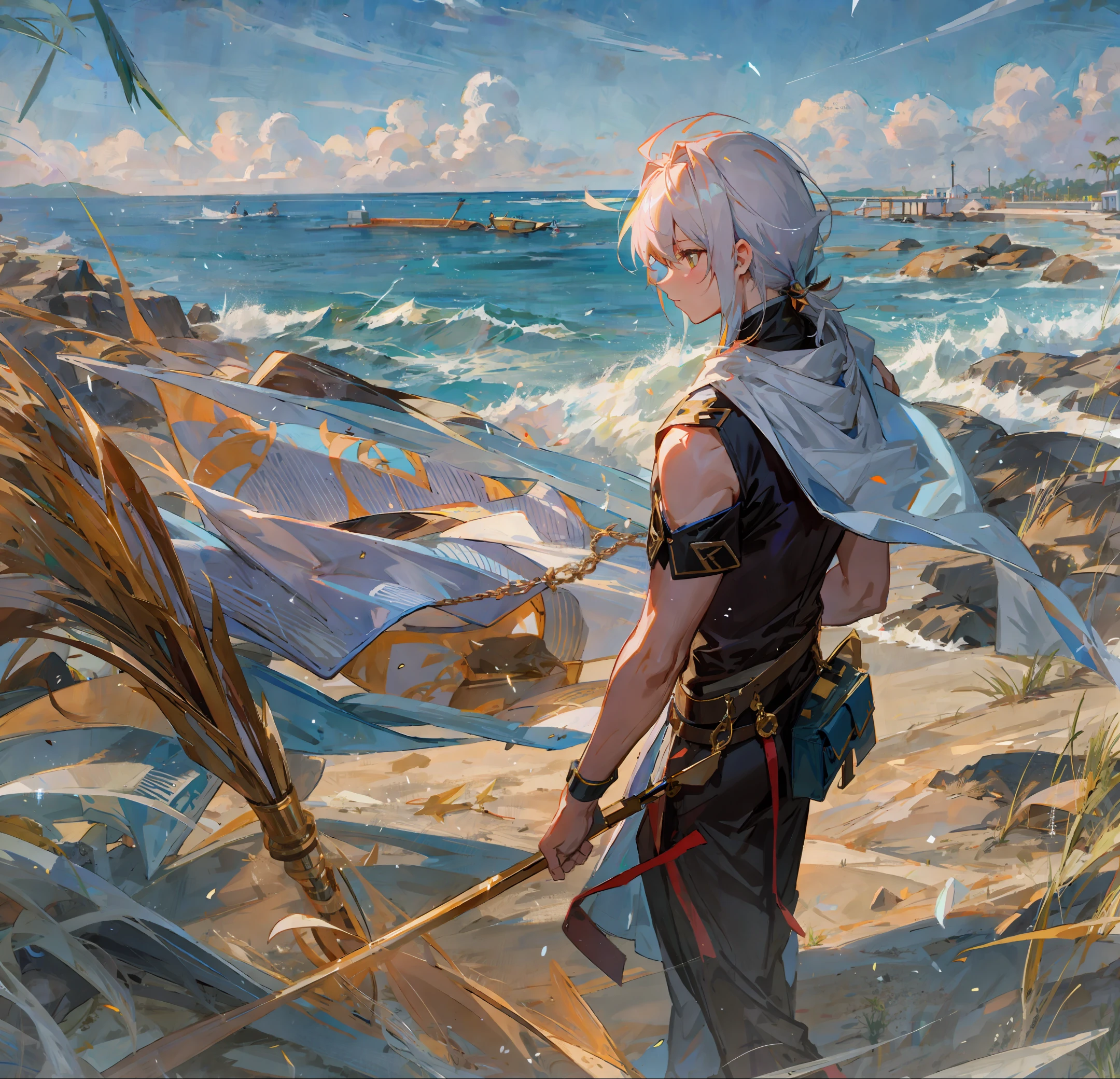 Saint seya zodiac knights on the beach