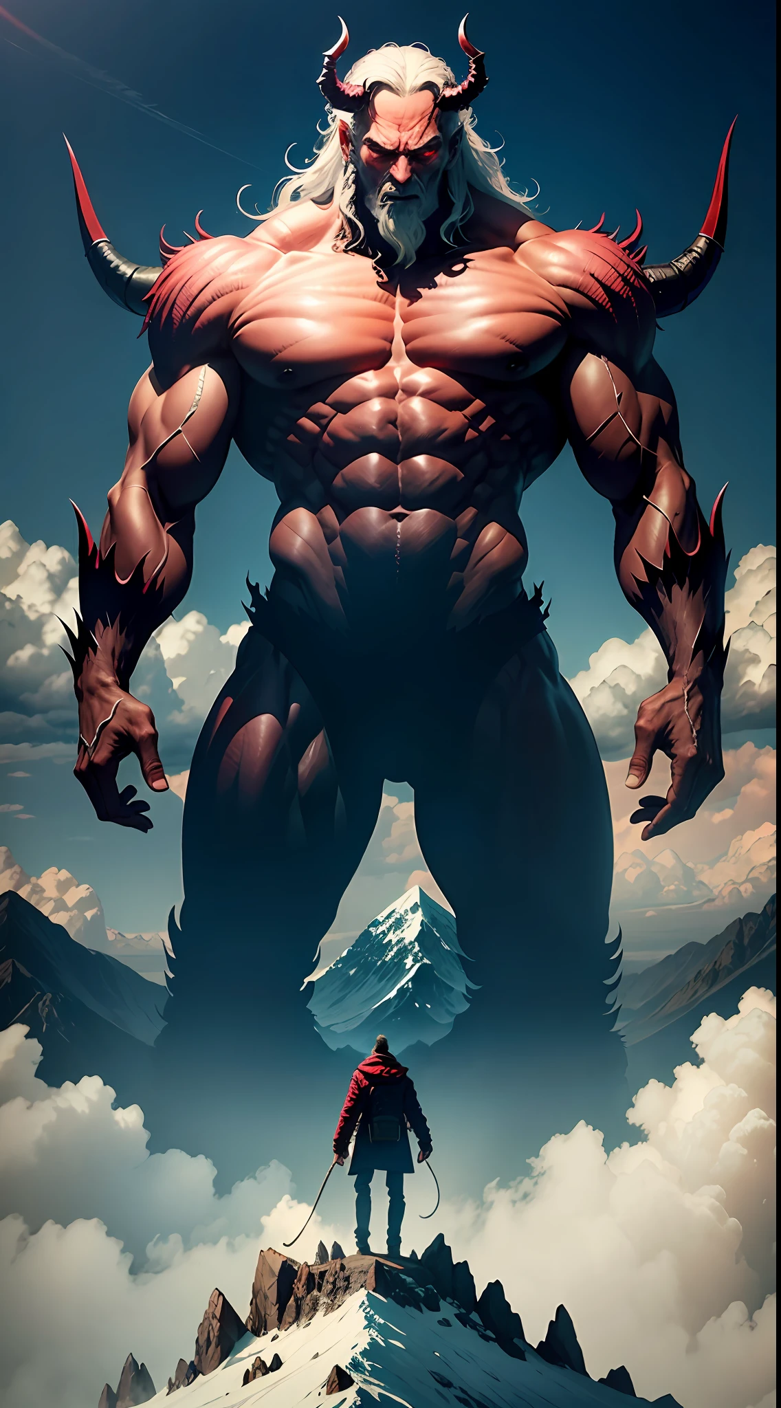 Demon on the mountain and he is bigger than the mountain