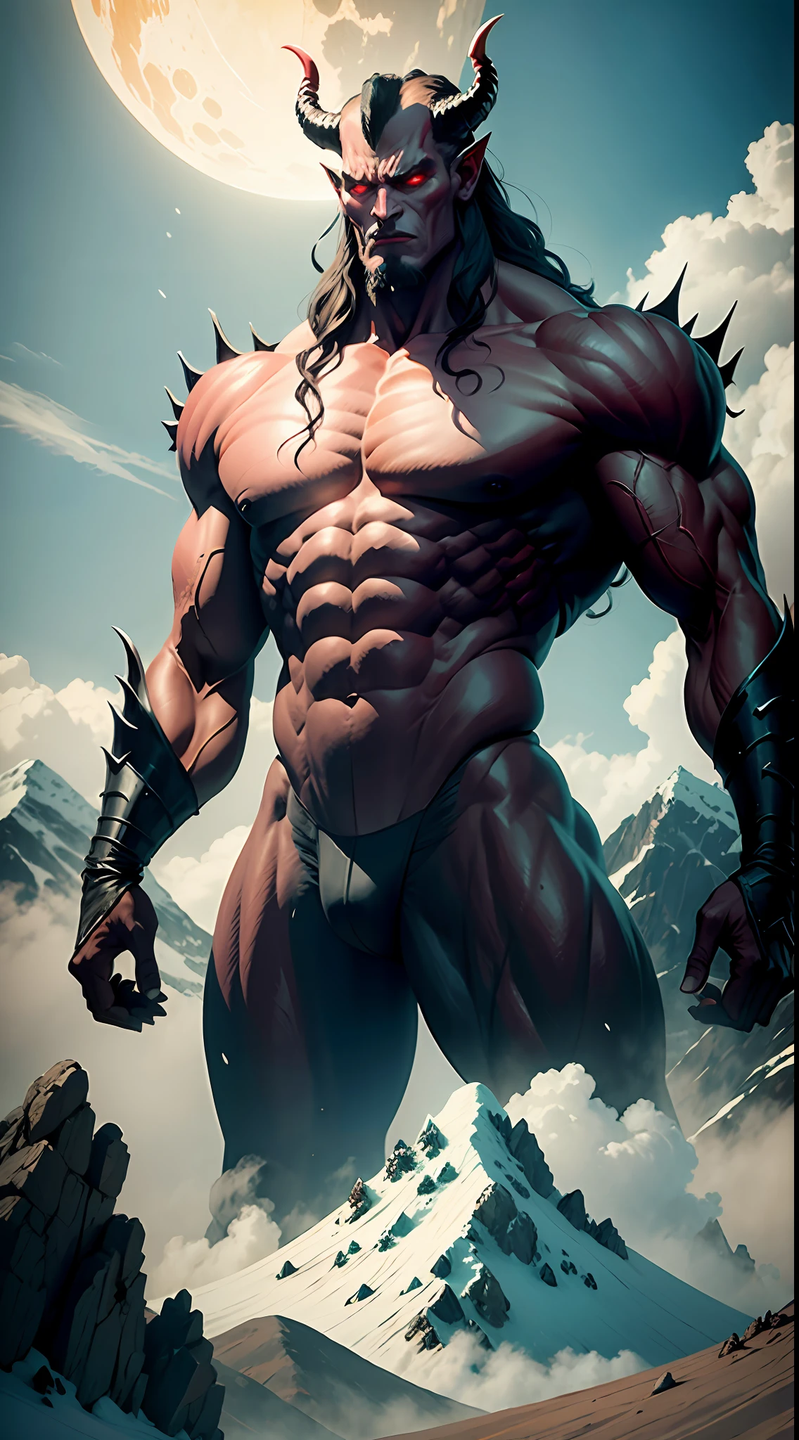 Demon on the mountain and he is bigger than the mountain