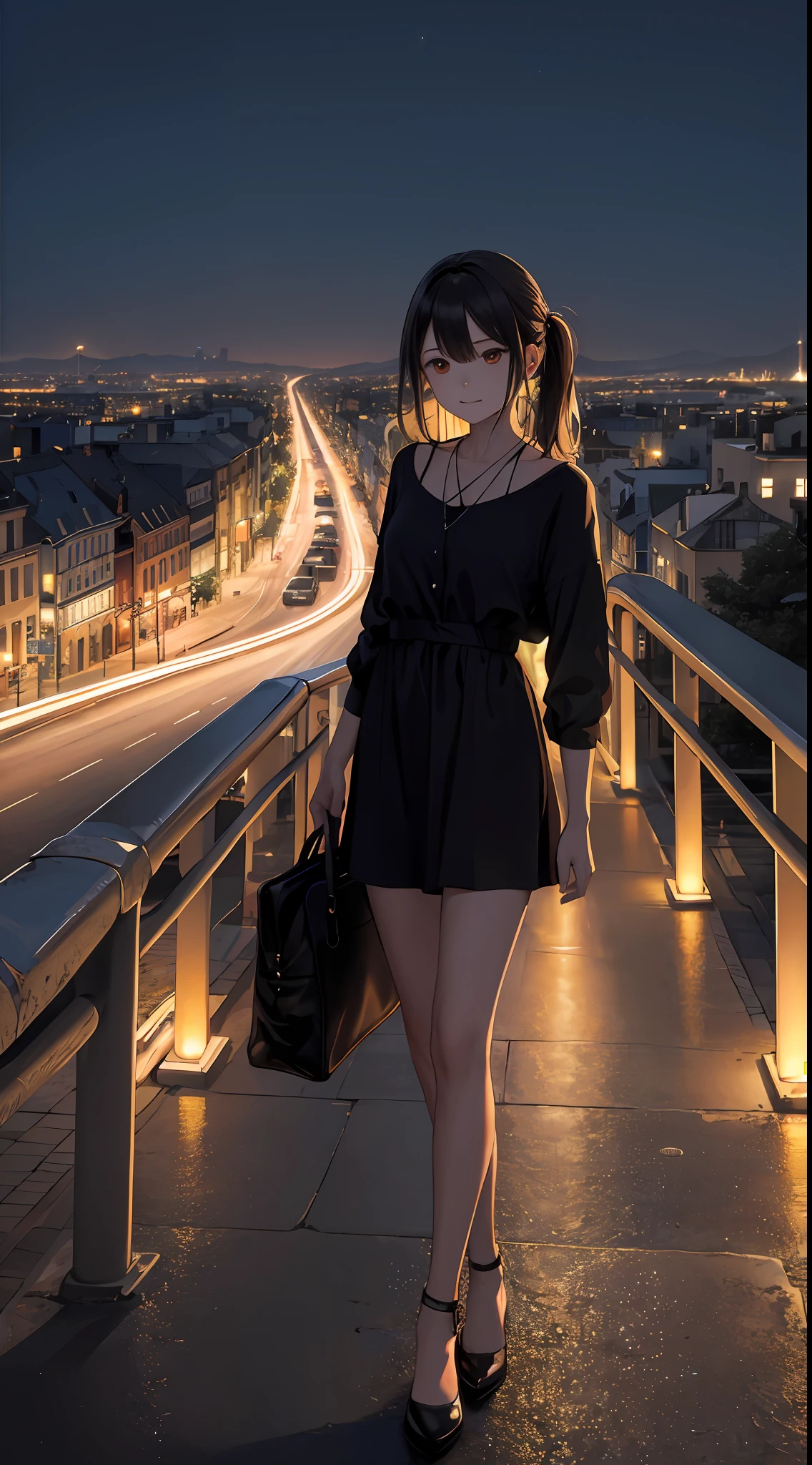 (masterpiece), (best quality), ((high resolution)), ((city)), ((night)), vanishing point