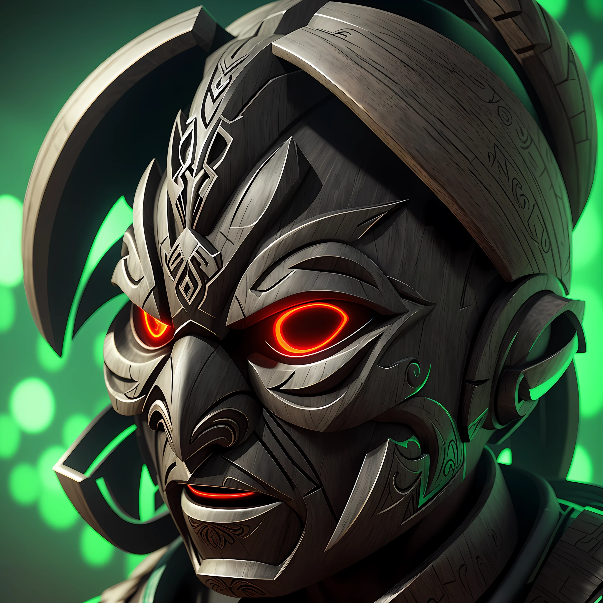 Maoria tiki mask sktech centered, high detail, 4k