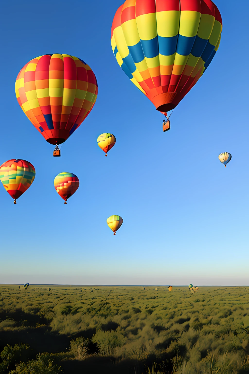 Balloons in the sky at the end of the tardw