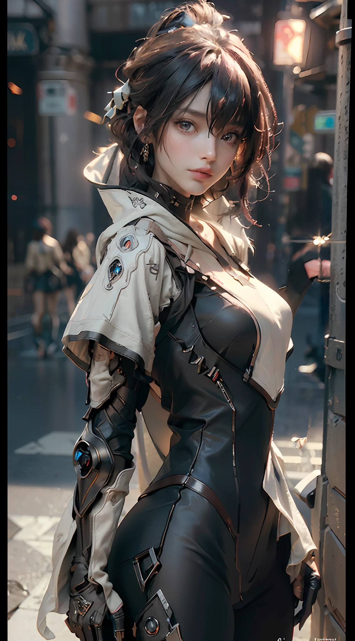 (8k, RAW photo, best quality, masterpiece:1.2), (realistic:1.3), (photorealistic:1.3), ultra-detailed, (high detailed skin:1.2), 8k uhd, dslr, soft lighting, high quality, film grain, Fujifilm XT3, best quality, beautiful lighting, 1girl, long hair, side_swept_hair, ((pink hair)), pink eyes, normal ears, smug, walking, full body, medium breasts, exposed cleavage, outdoors, city, wet, night, thick thighs, nice legs, beautiful legs, shiny legs, wet legs, showing off legs, black mini skirt, heels_strap, heels with more straps, heels with belt