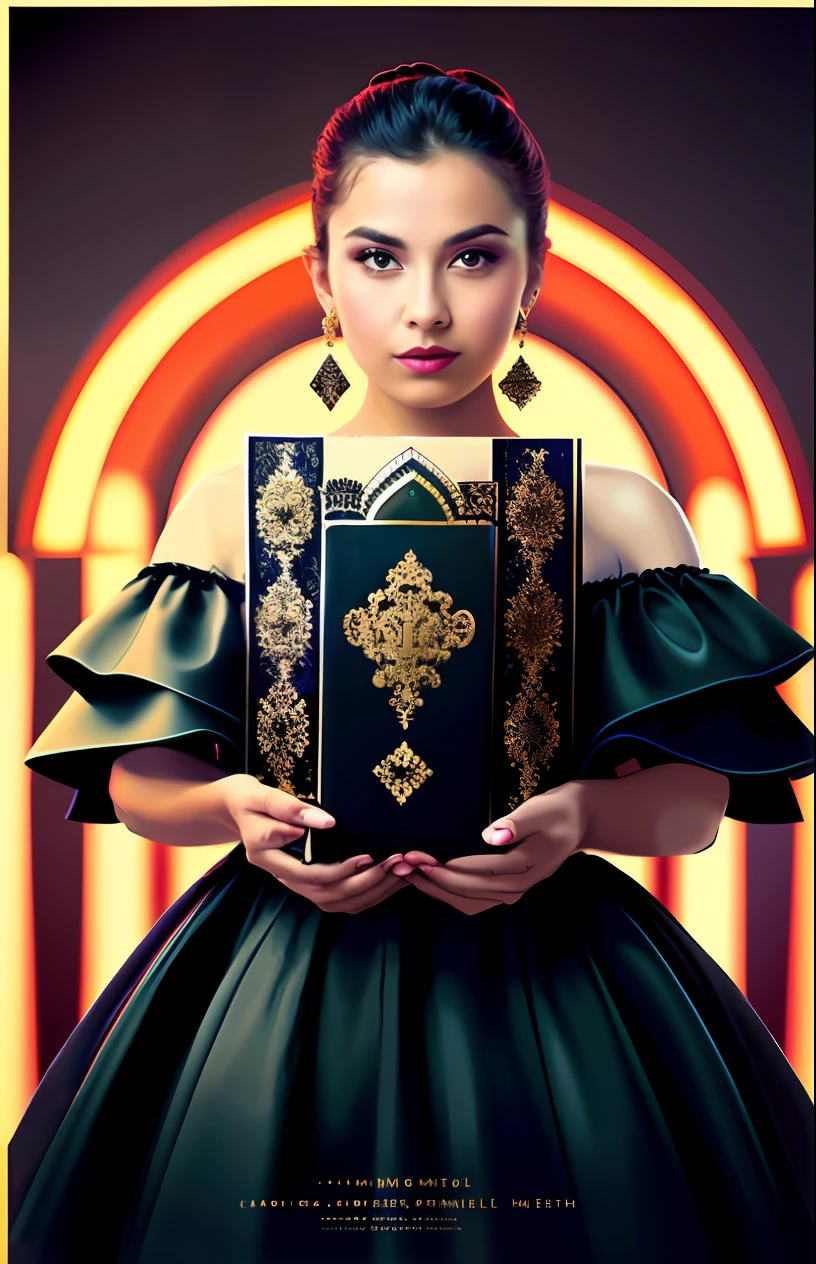 A visual entity for a Christian event called immutable, something cinematic in the colors black purple and gold