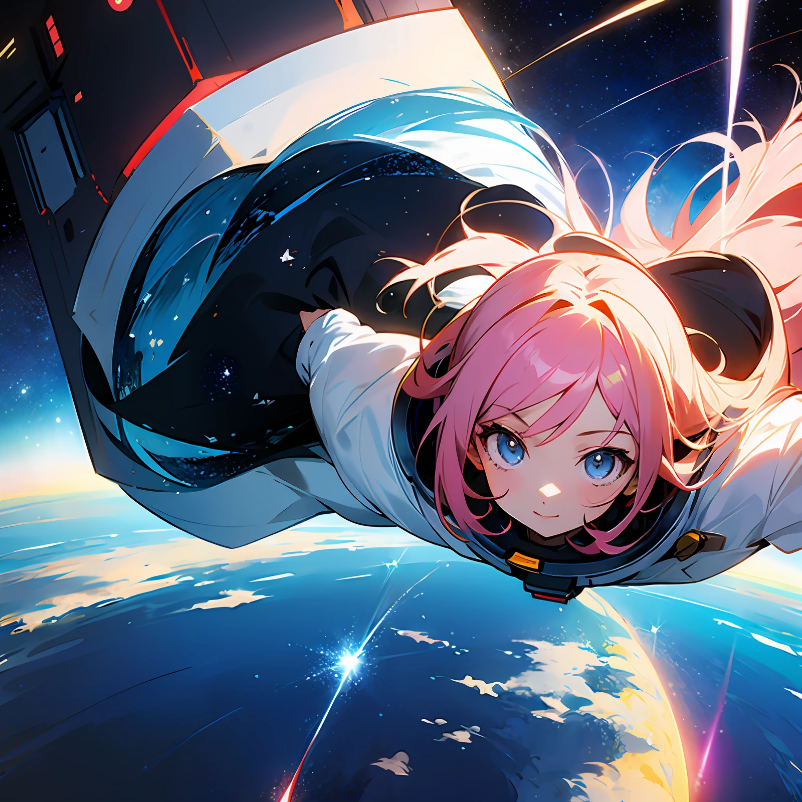 Anime girl in space