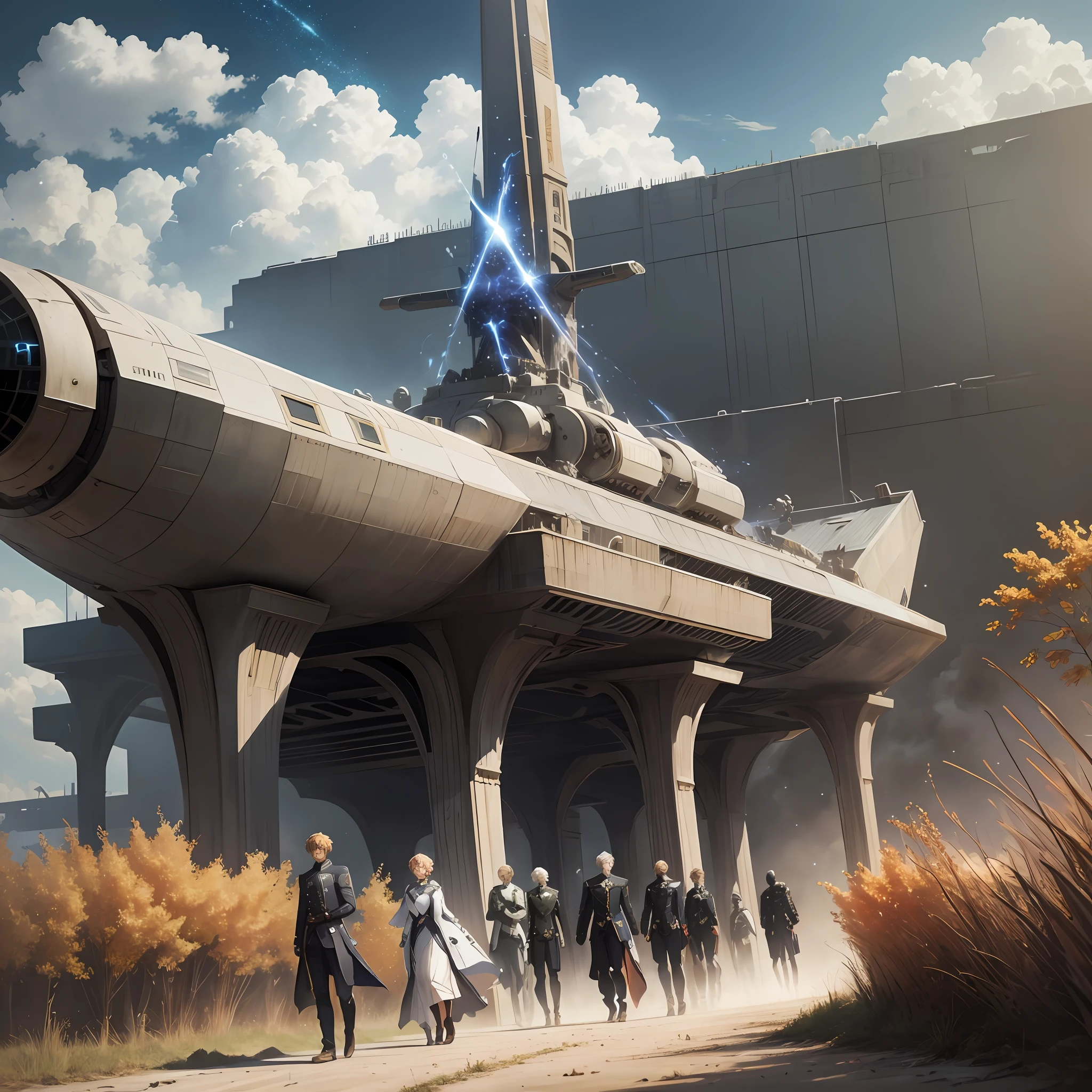 - Aldnoah.Zero anime, a galactic war between Earth and aliens, eapaço, spaceships, gunshots and bombs