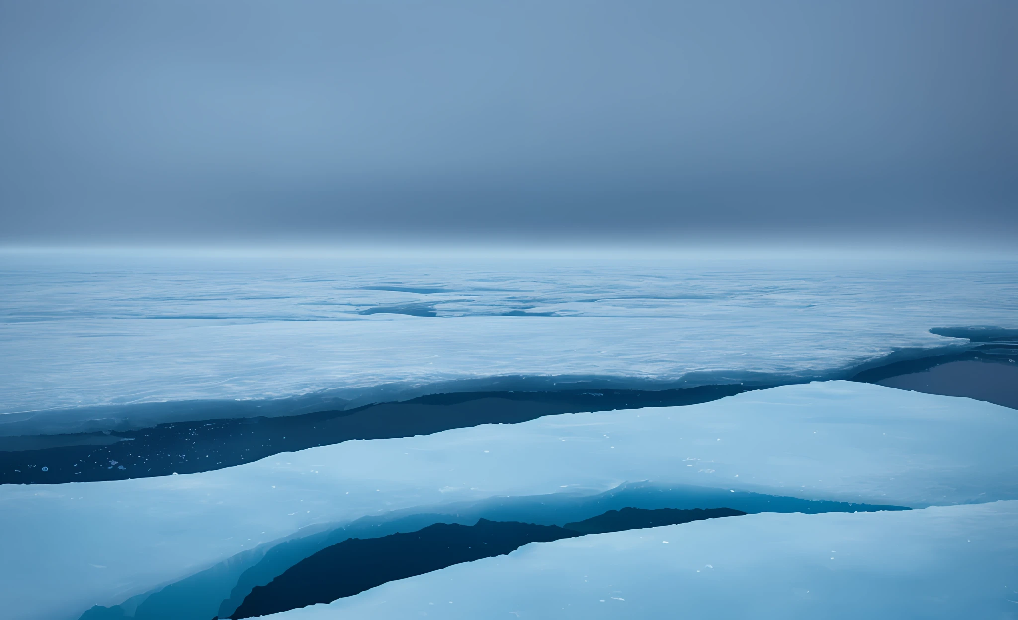 Landscape of the surface of a world of ice