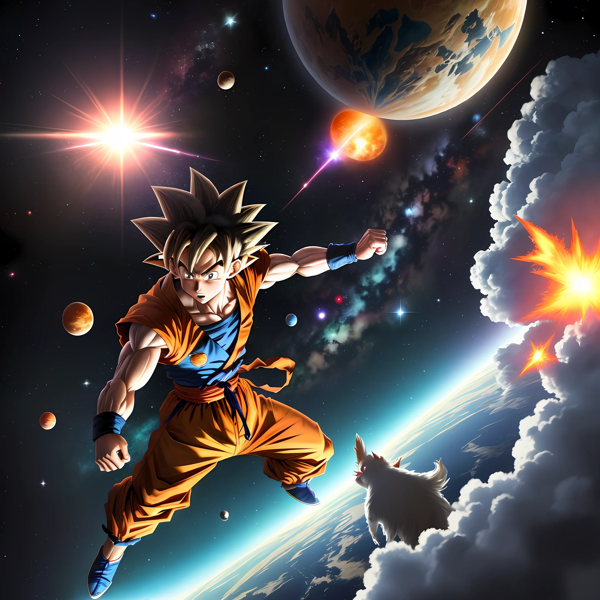 Goku in space