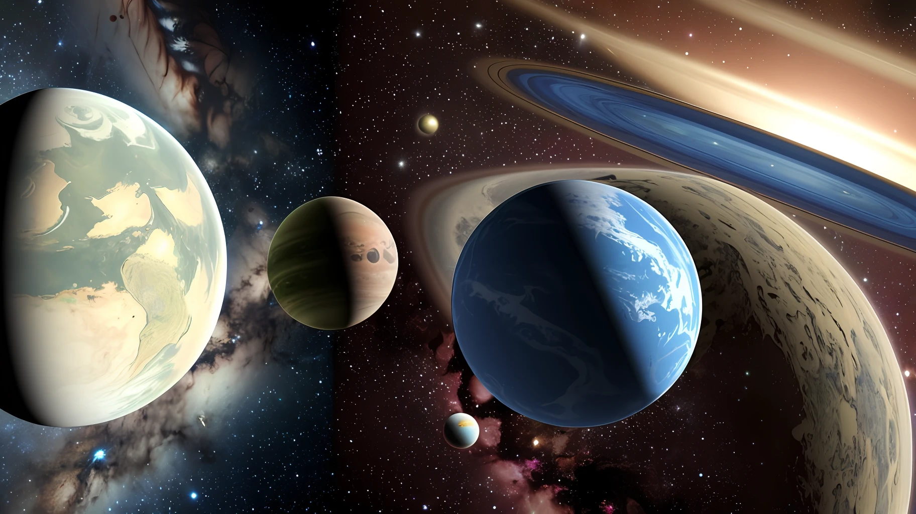 2 planets with nuvels between them