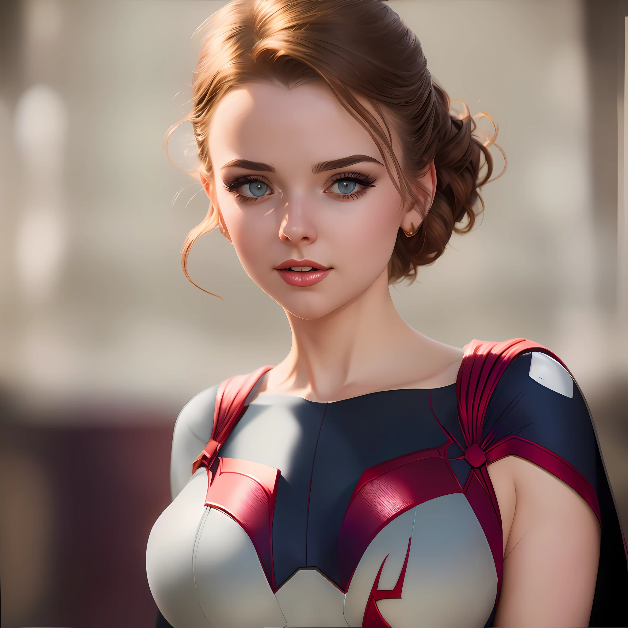 arafed woman in a superhero costume posing for a picture, ig model | artgerm, artgerm and atey ghailan, 3 d render character art 8 k, drawn in the style of artgerm, realistic digital art 4 k, realistic digital art 4k, superhero portrait, artgerm portrait, beautiful character painting, gorgeous digital painting