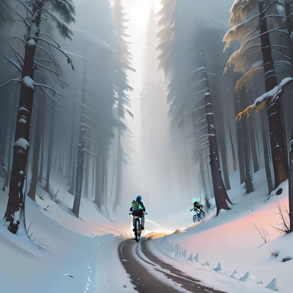 Bicycle for adventure, strong, rigid, yellow, mountain bike.